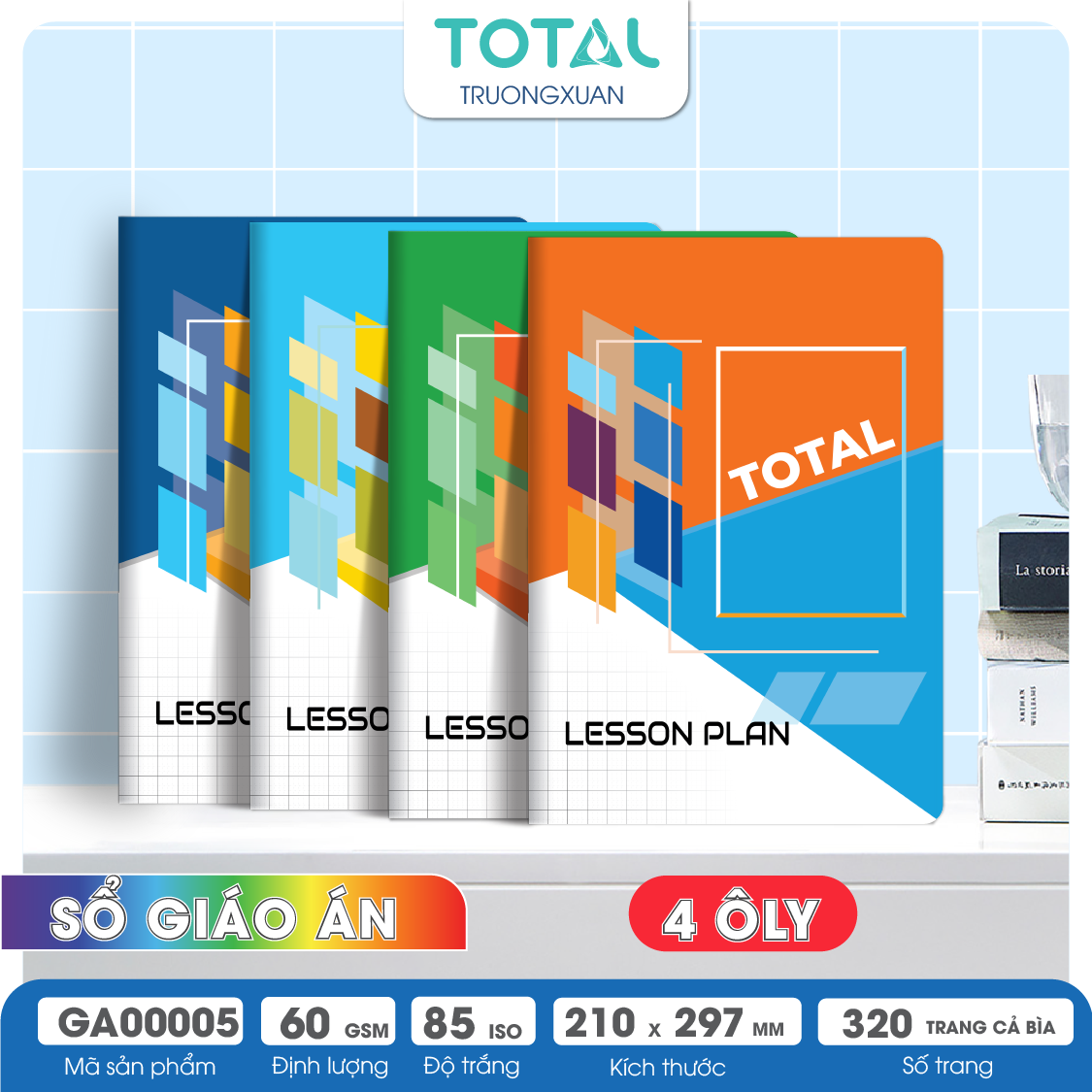 Sổ Lesson Plan 4 ôly Total 320 trang