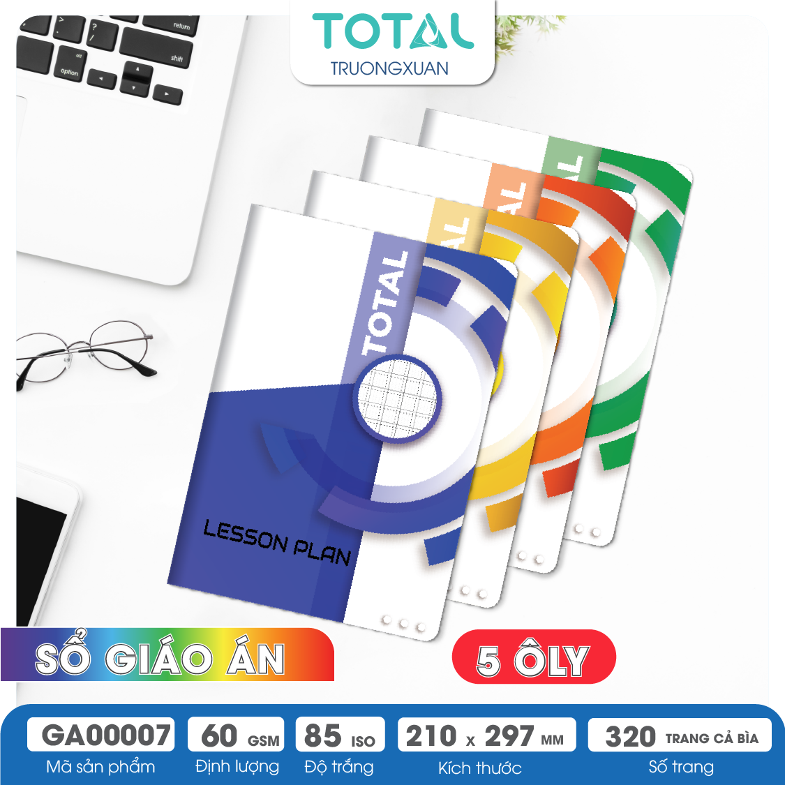 Sổ Lesson Plan 5 ôly Total 320 trang