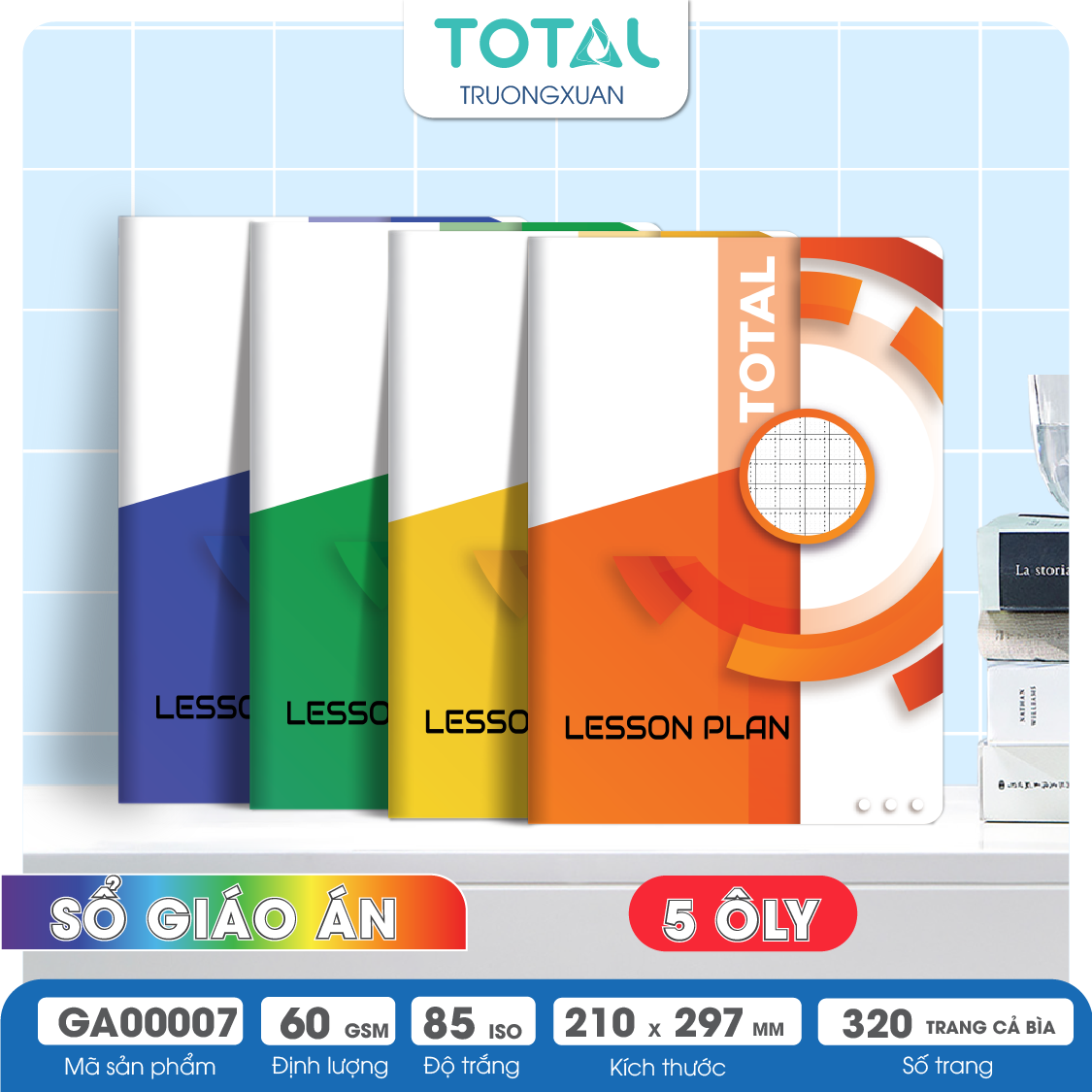 Sổ Lesson Plan 5 ôly Total 320 trang