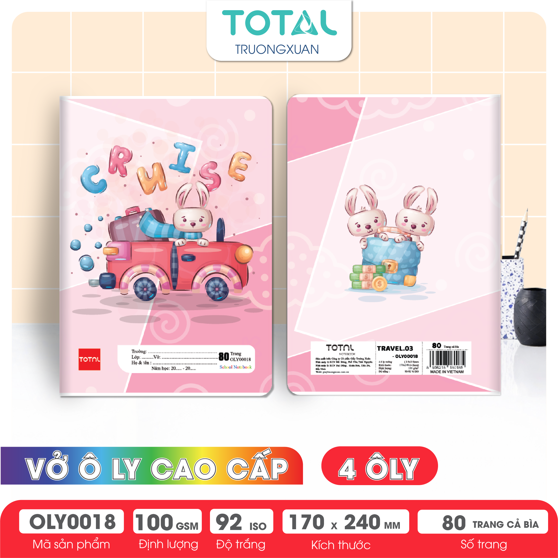 Vở oly Total Travel.03 80 trang 4 ôly