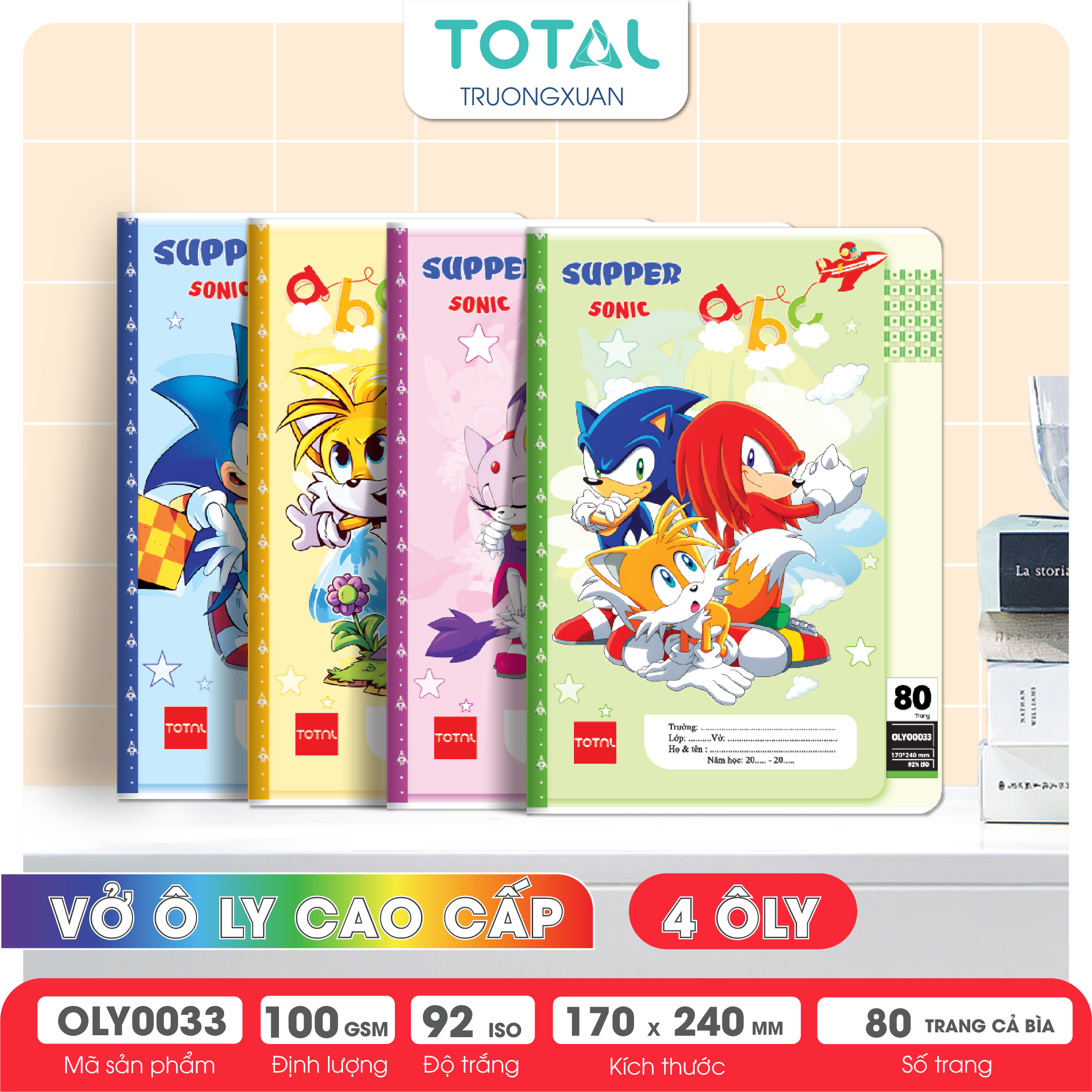 Vở oly Total Sonic 80 trang 4 ôly
