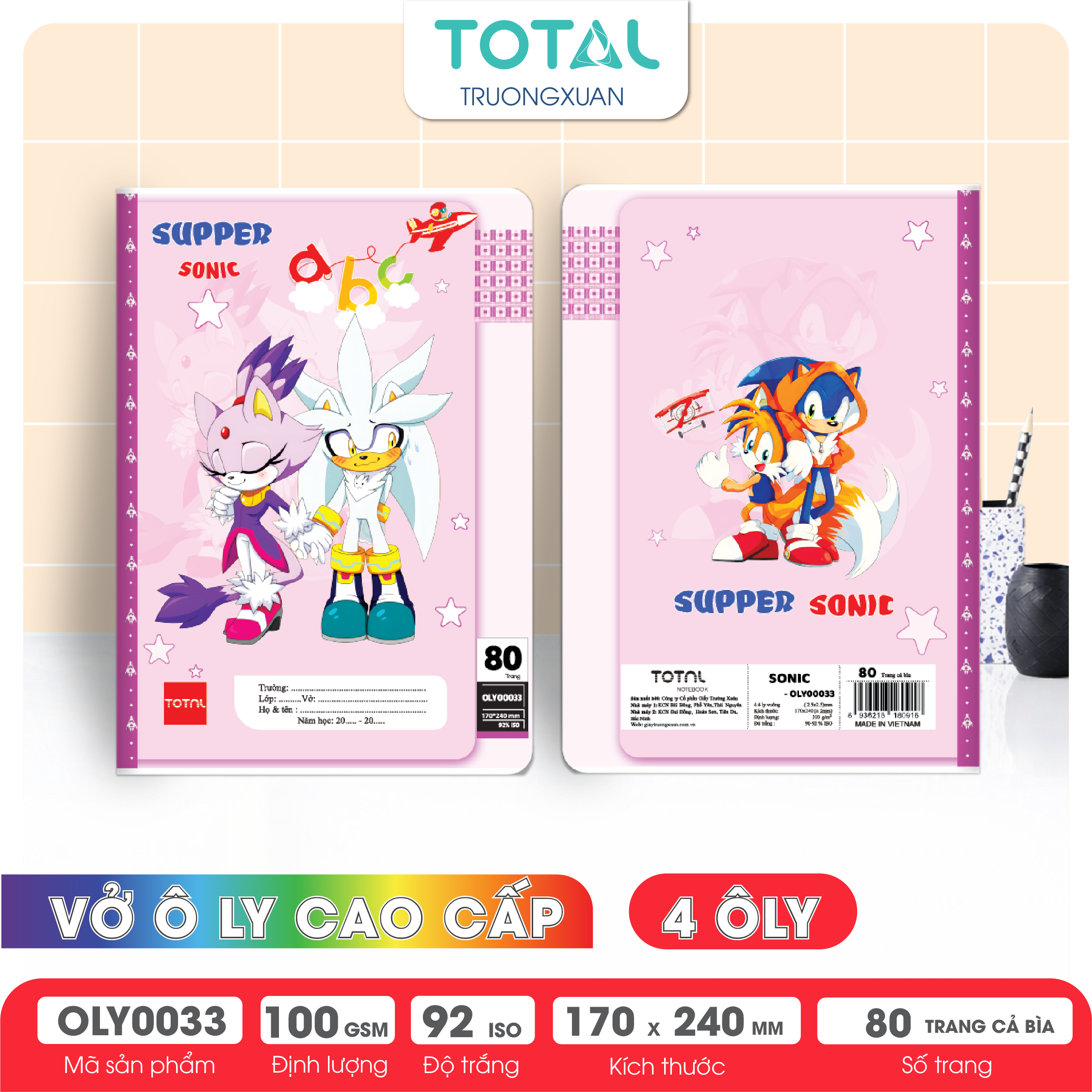 Vở oly Total Sonic 80 trang 4 ôly