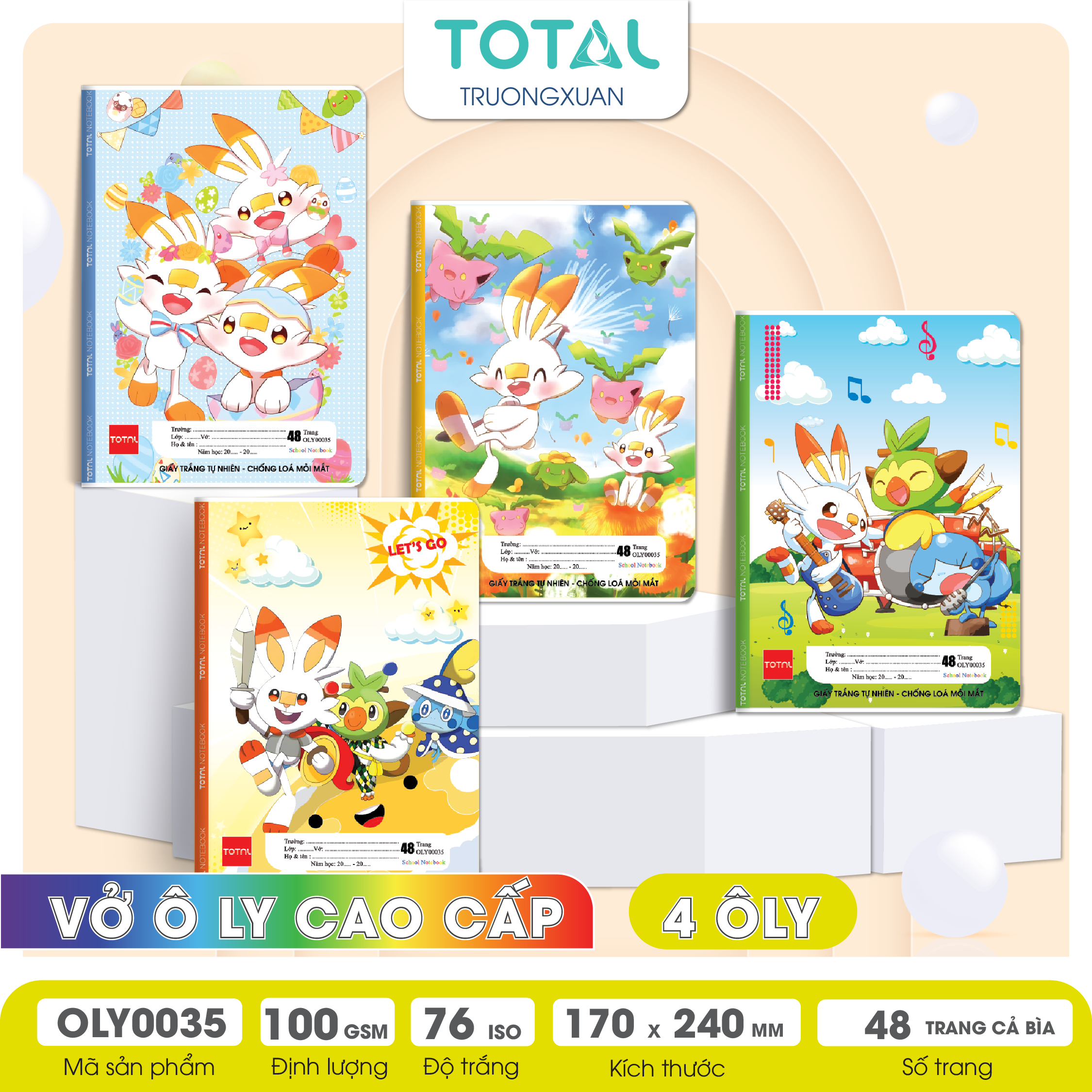 Vở oly chống lóa Total Pokemon 48 trang 4 ôly