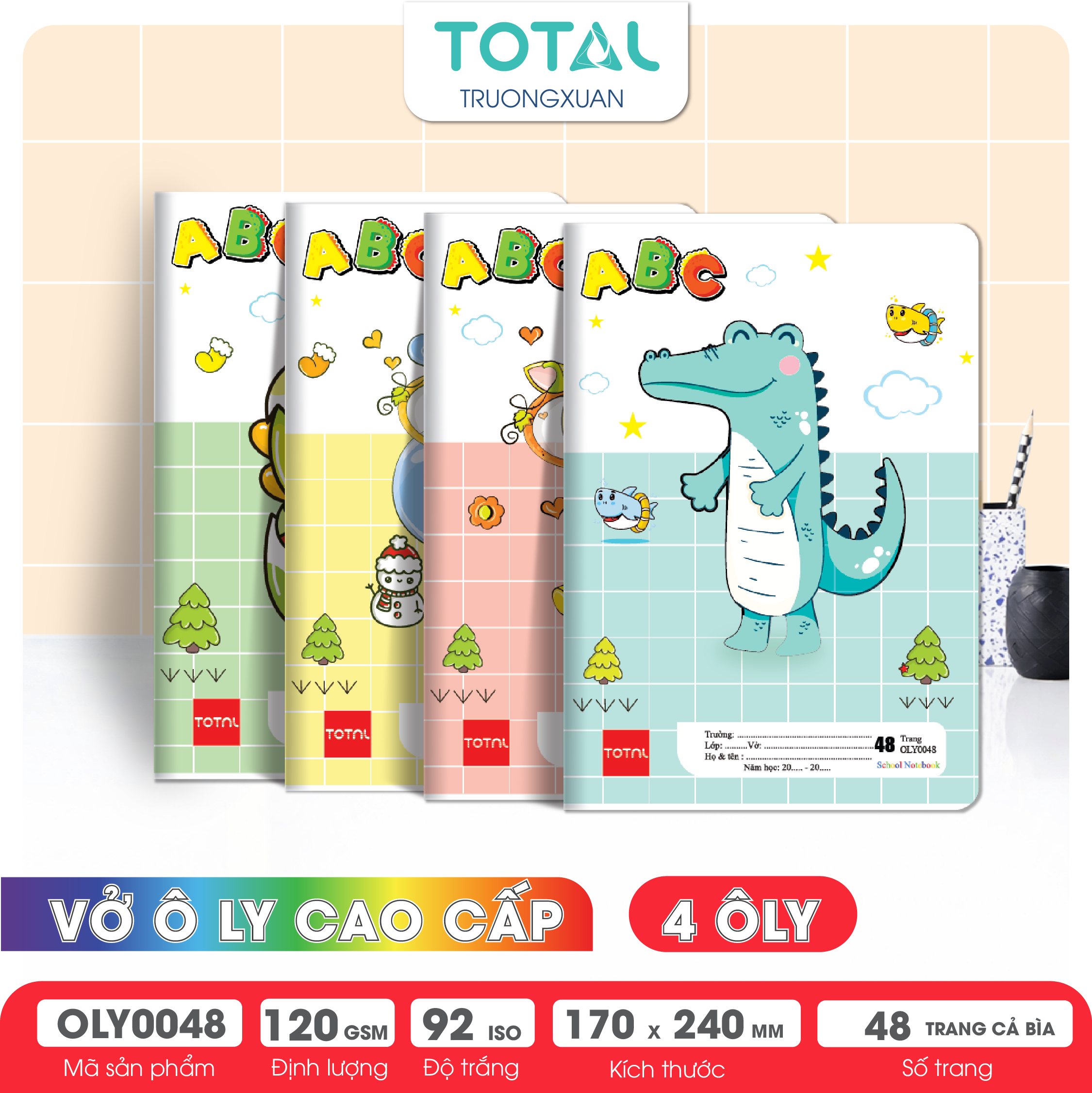 Vở oly Total ABC 48 trang 4 ôly
