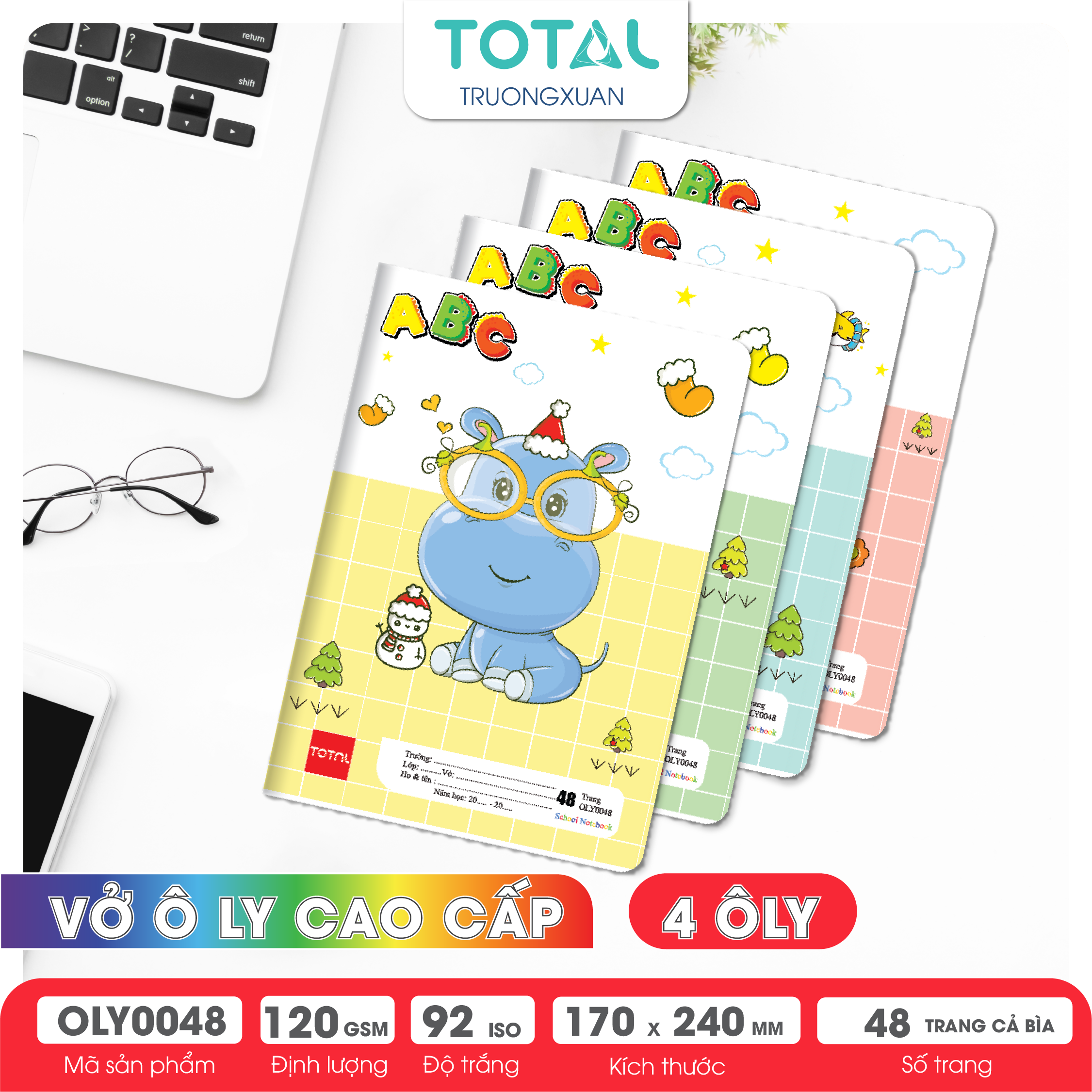 Vở oly Total ABC 48 trang 4 ôly