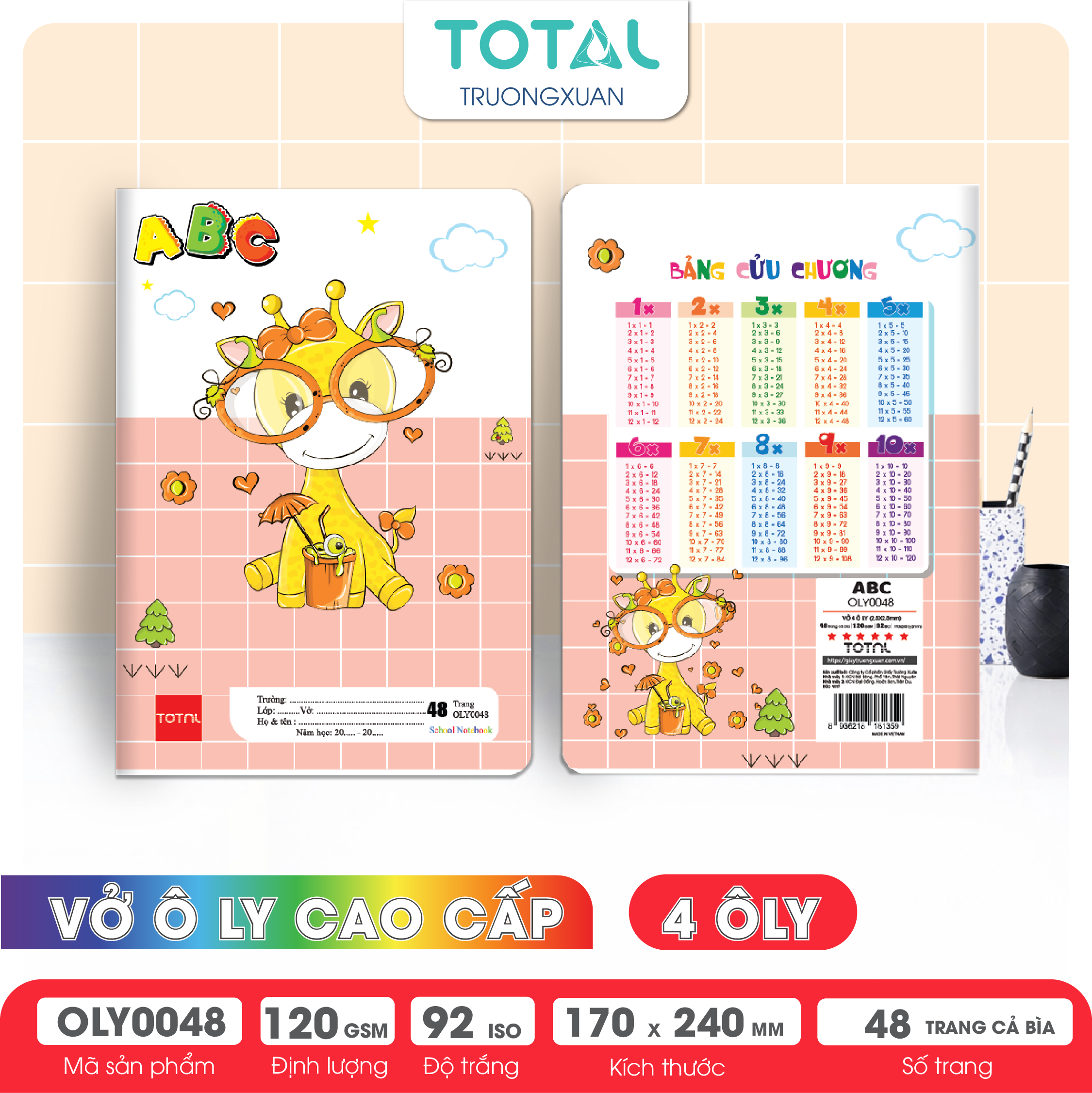 Vở oly Total ABC 48 trang 4 ôly
