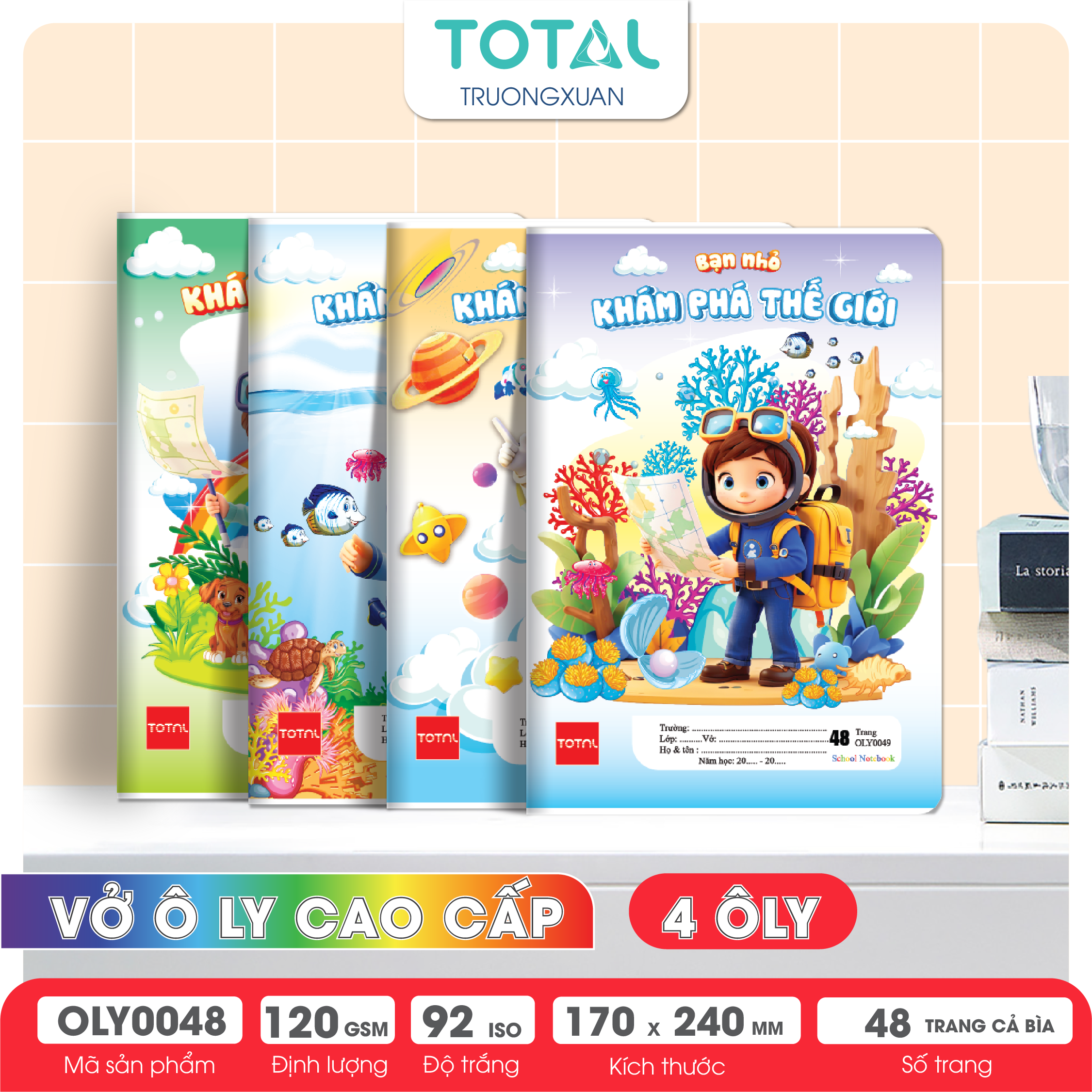 Vở oly Total Khám Phá 48 trang 4 ôly