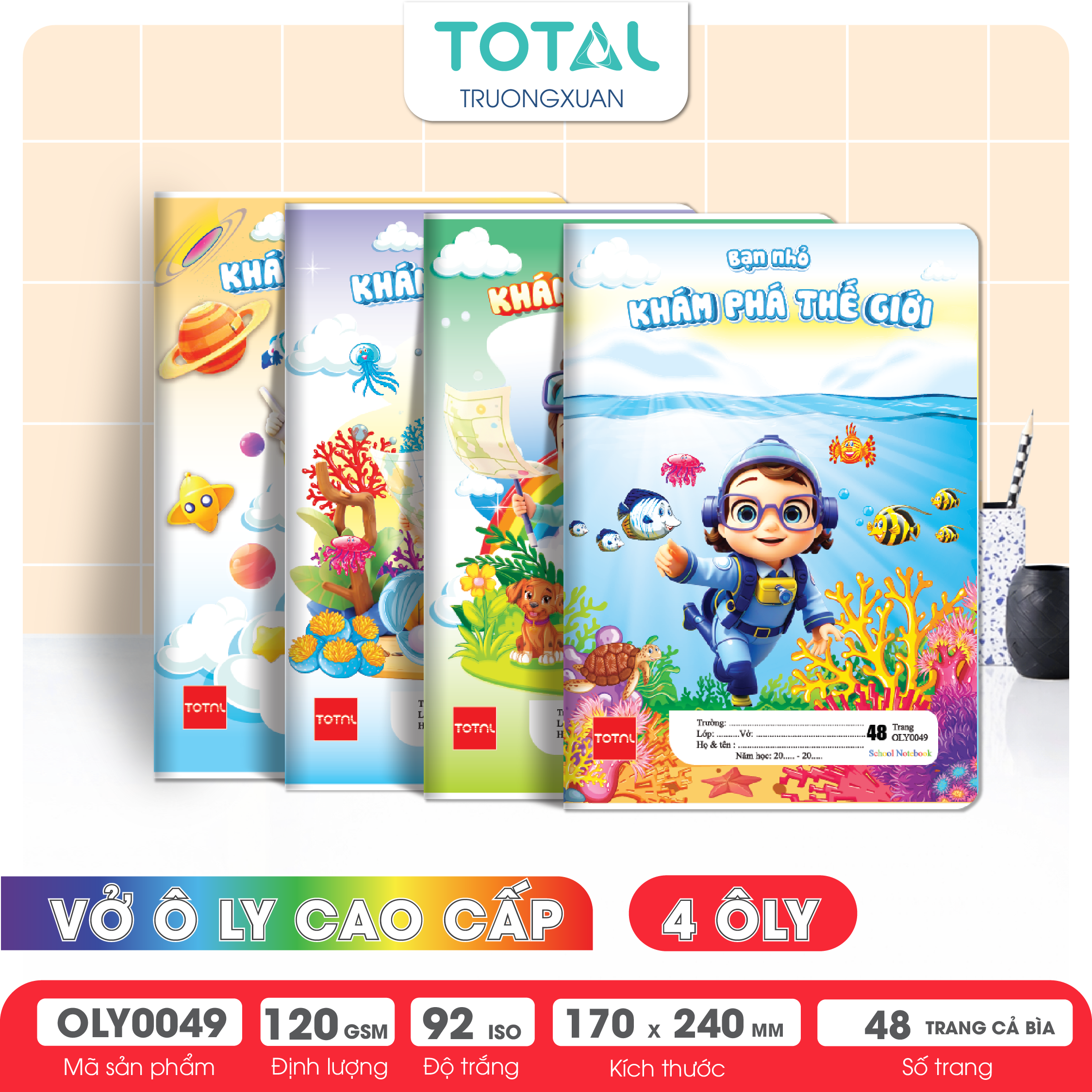 Vở oly Total Khám Phá 48 trang 4 ôly