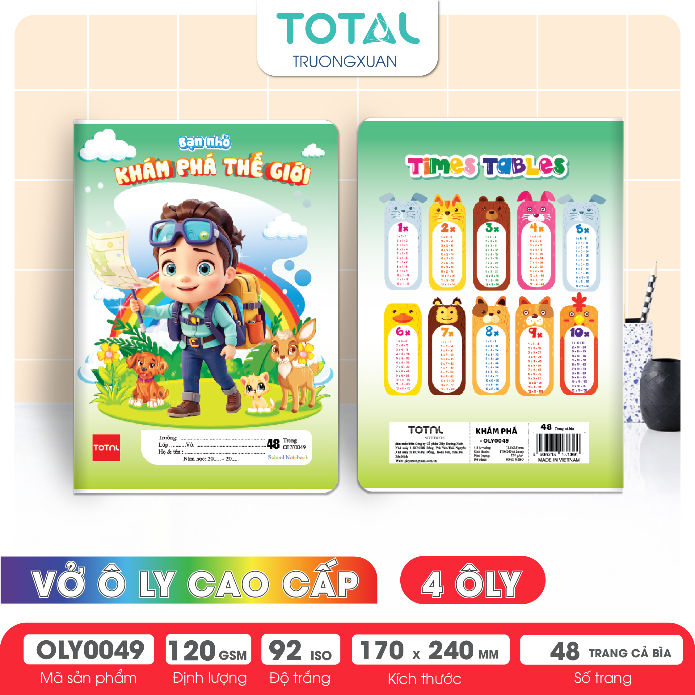 Vở oly Total Khám Phá 48 trang 4 ôly