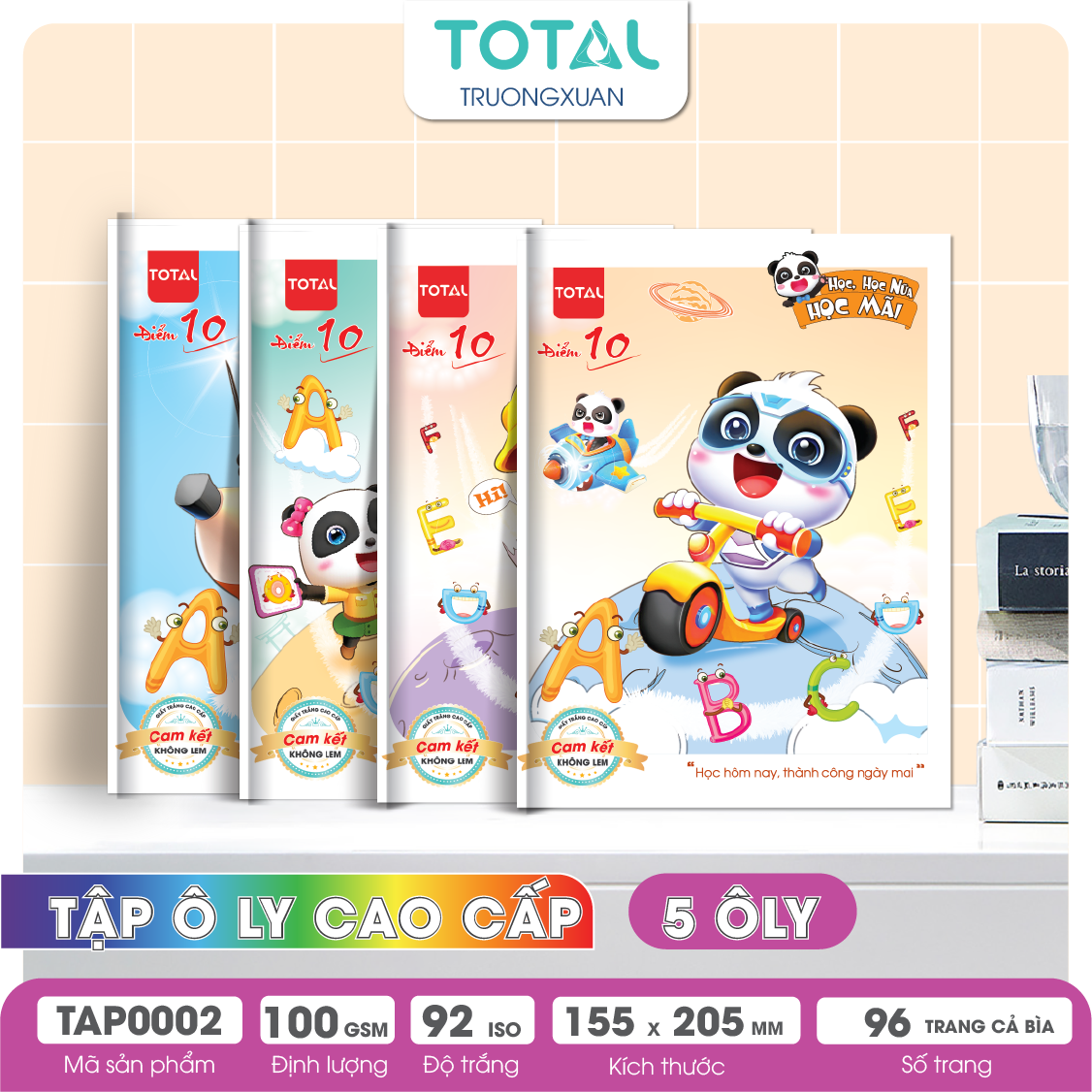 Tập vở oly Total PANDA 96 trang 5 ôly