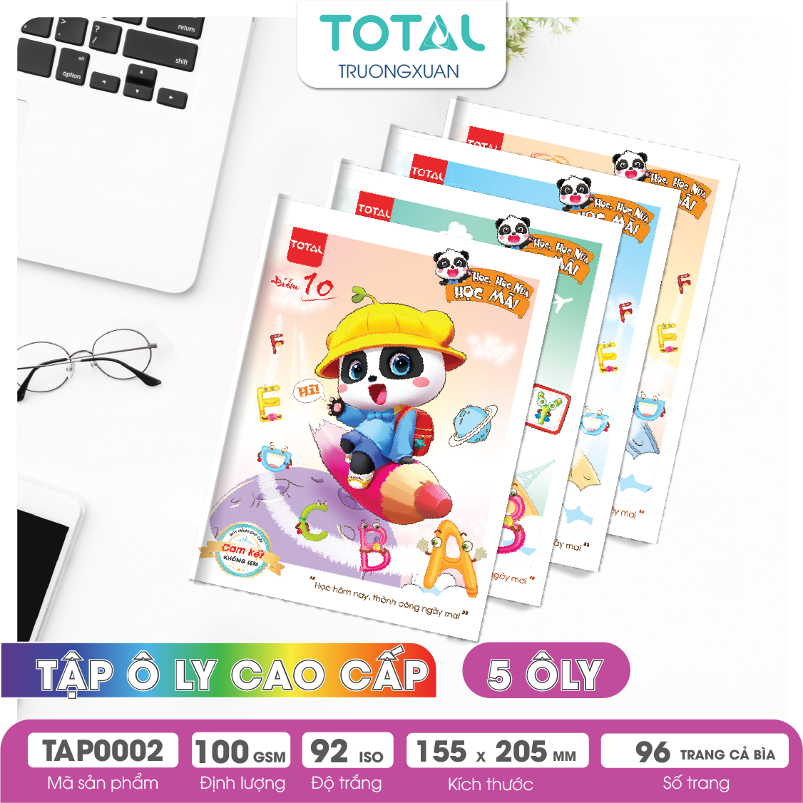 Tập vở oly Total PANDA 96 trang 5 ôly