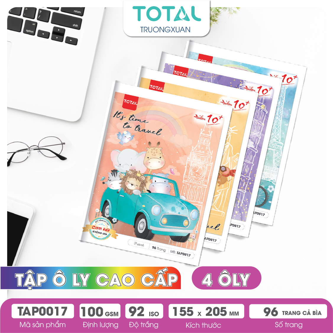 Tập vở oly Total TRAVEL 96 trang 4 ôly