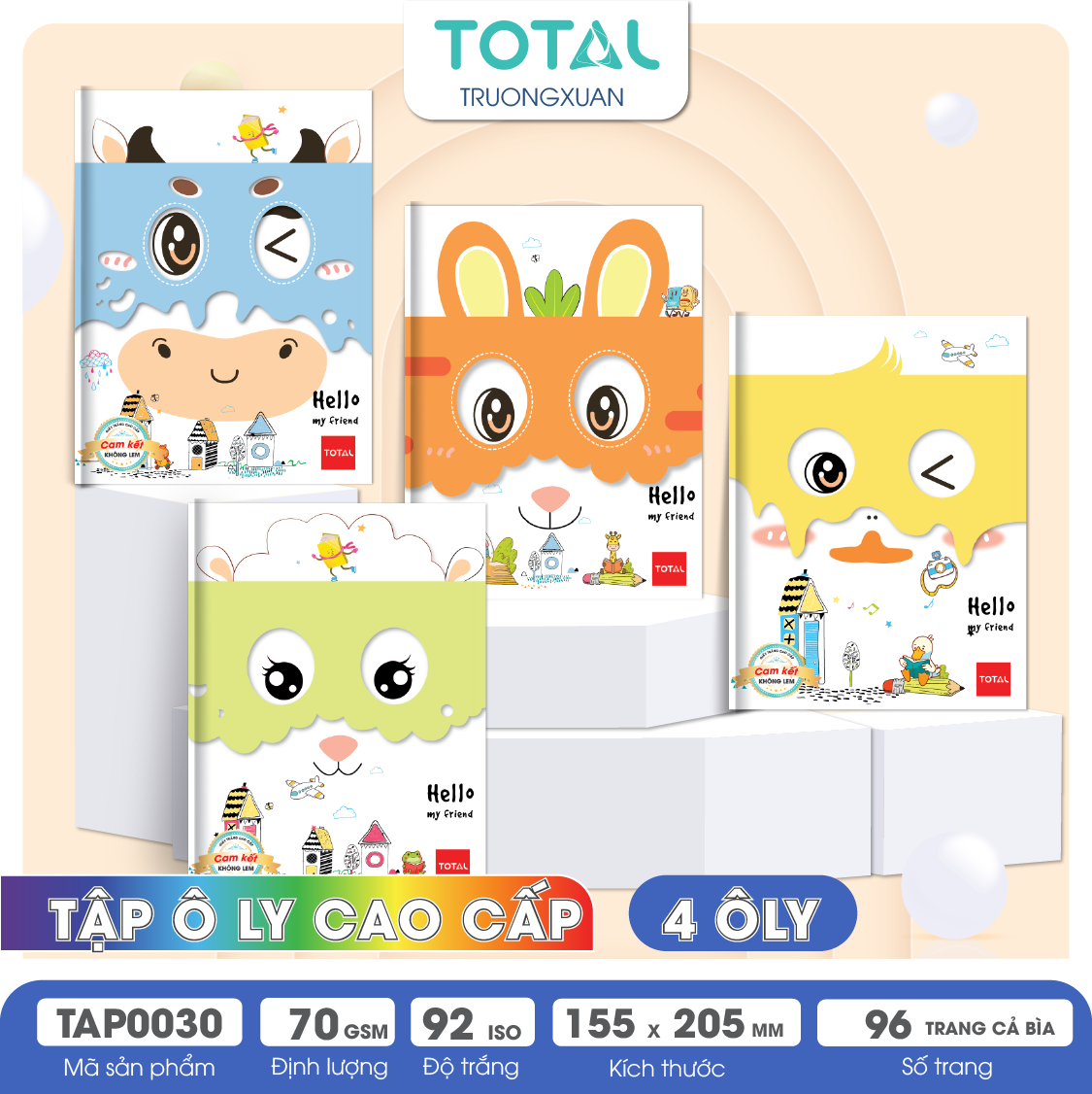 Tập vở oly Total My Friend 96 trang 4 ôly