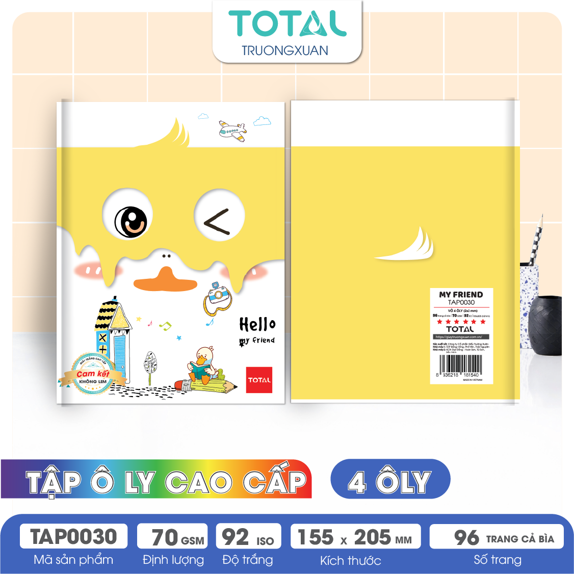 Tập vở oly Total My Friend 96 trang 4 ôly