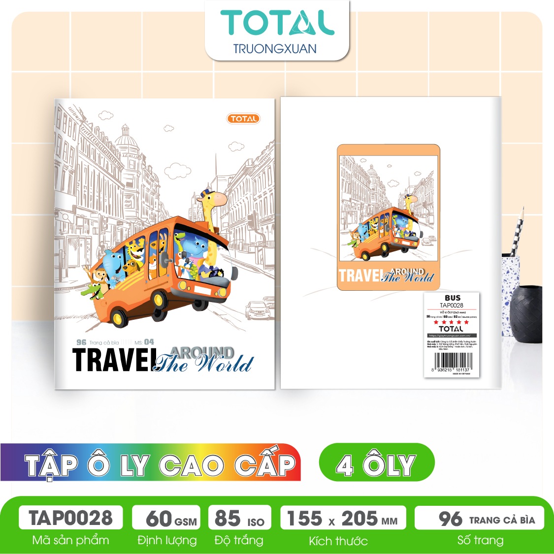 Tập vở oly Total BUS 96 trang 4 ôly
