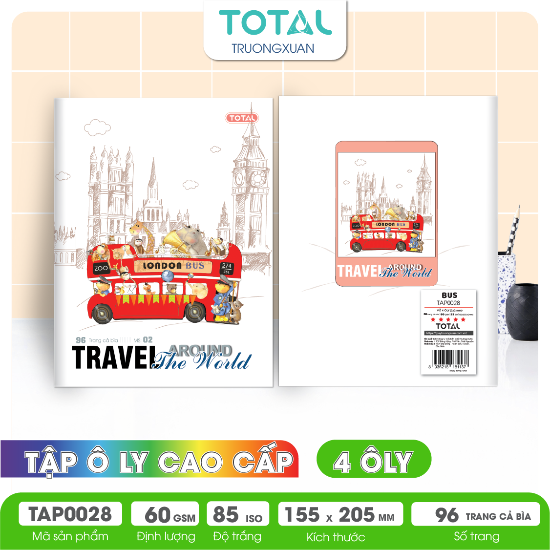 Tập vở oly Total BUS 96 trang 4 ôly