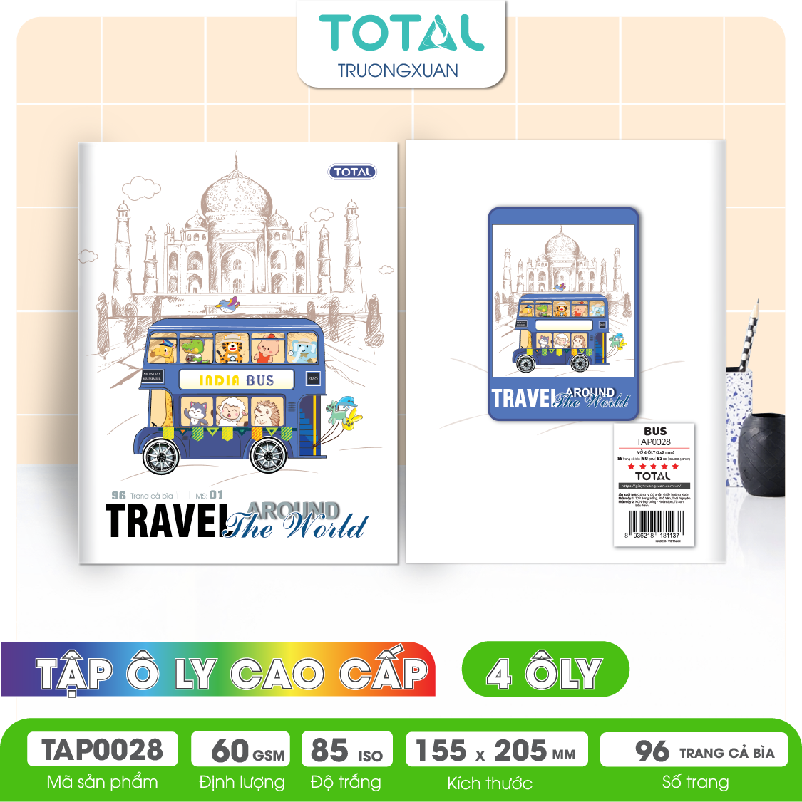 Tập vở oly Total BUS 96 trang 4 ôly