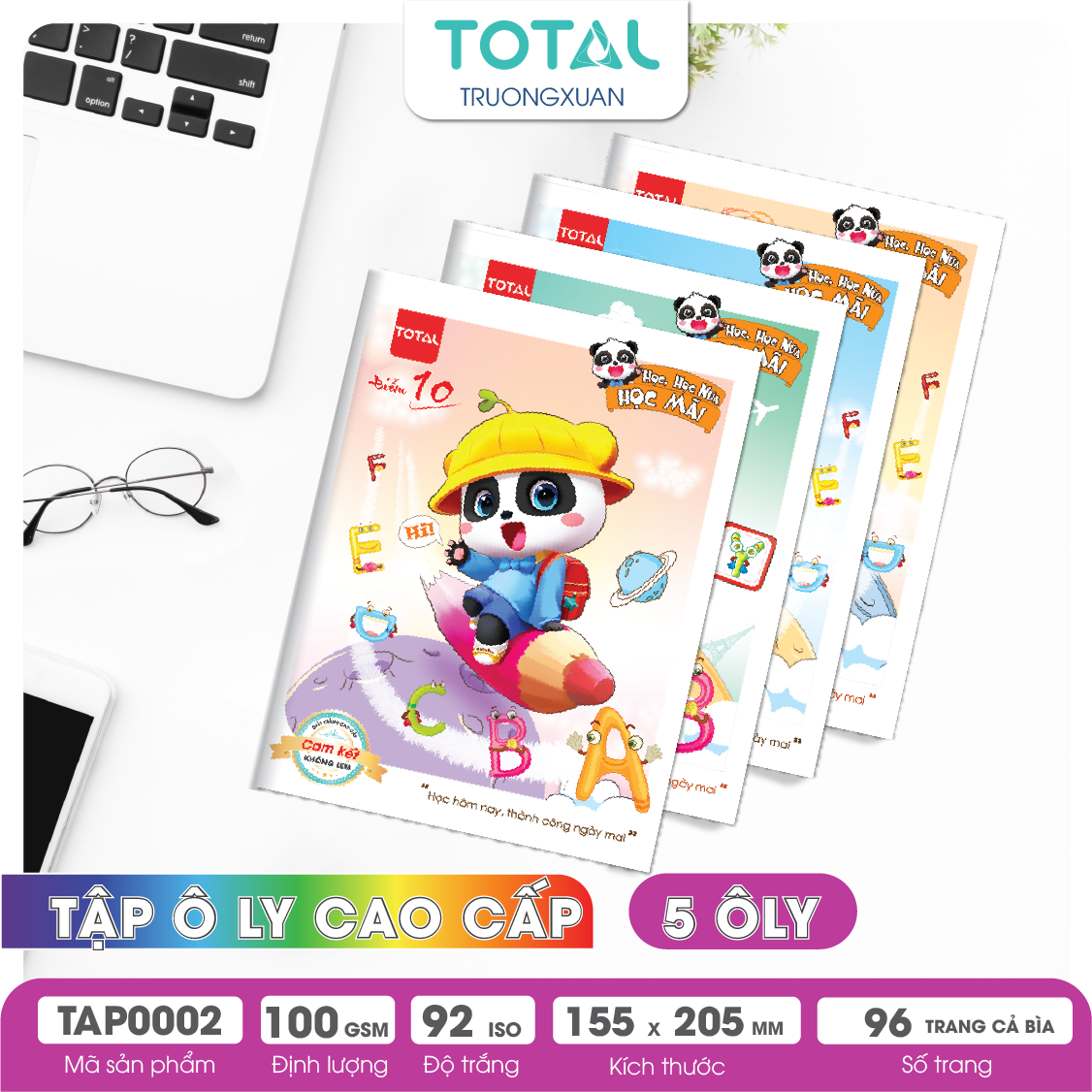 Tập vở oly Total PANDA 96 trang 5 ôly