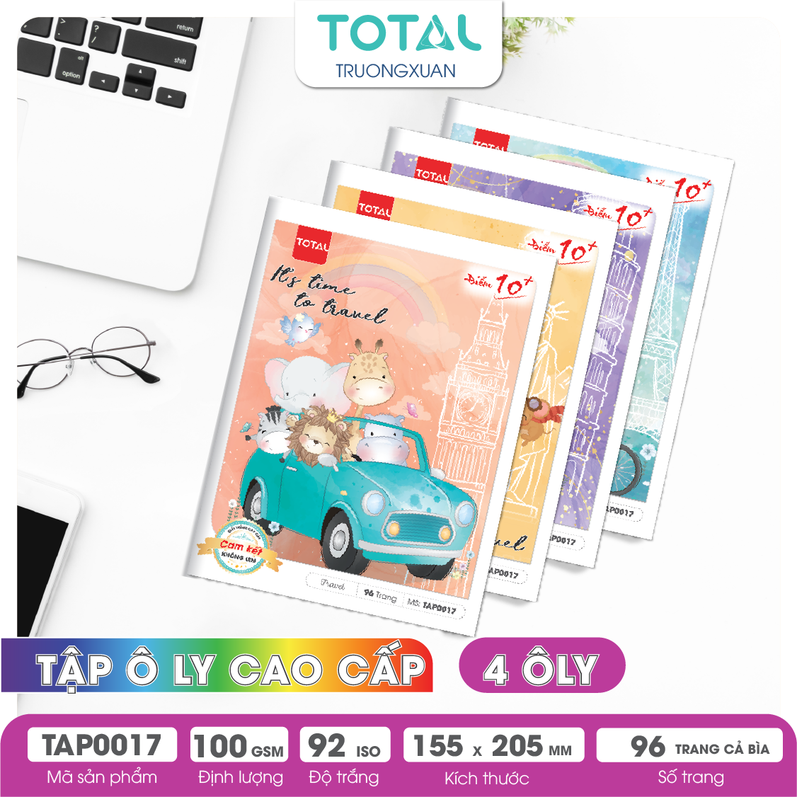 Tập vở oly Total TRAVEL 96 trang 4 ôly