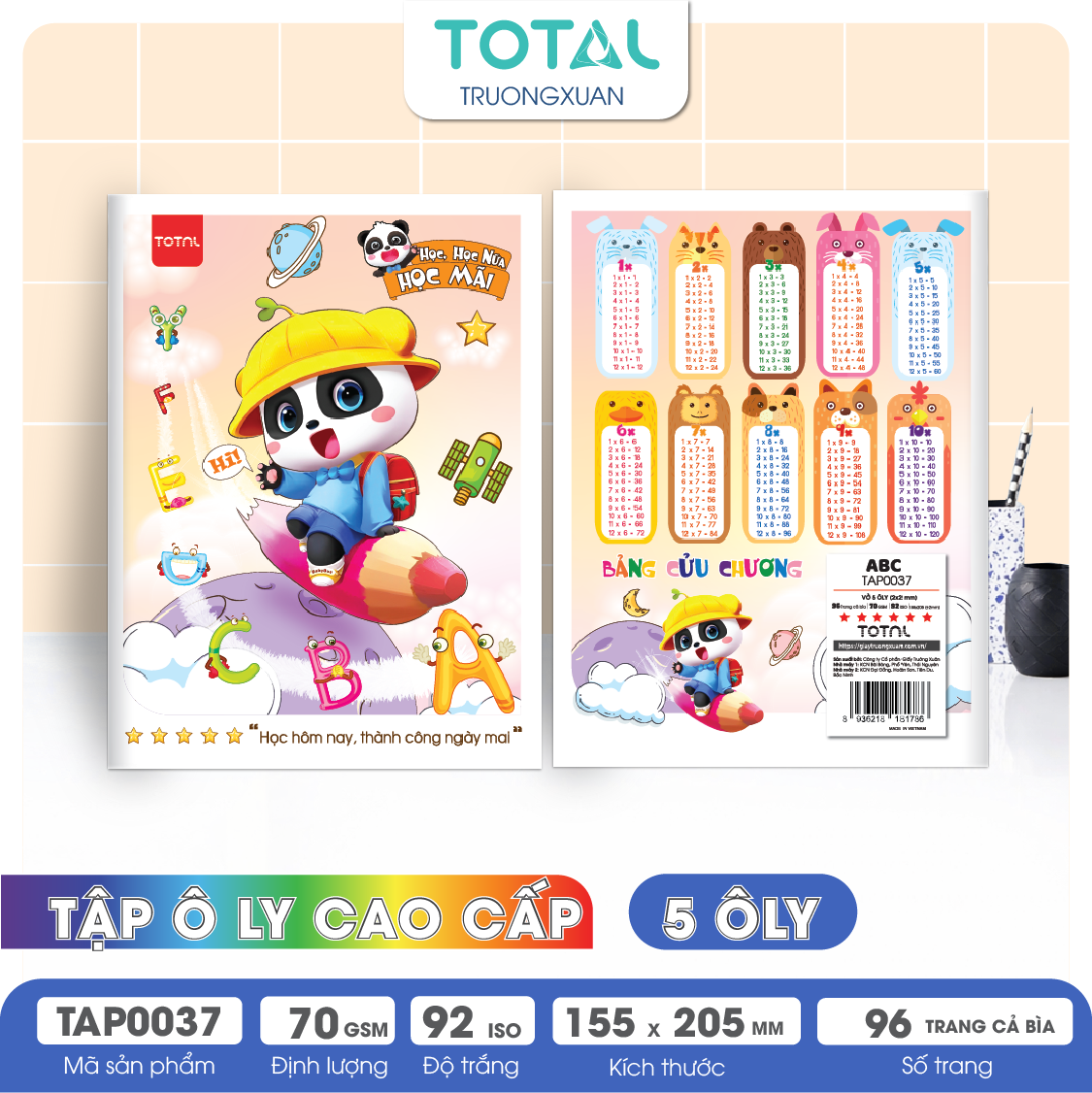 Tập vở oly Total ABC 96 trang 5 ôly