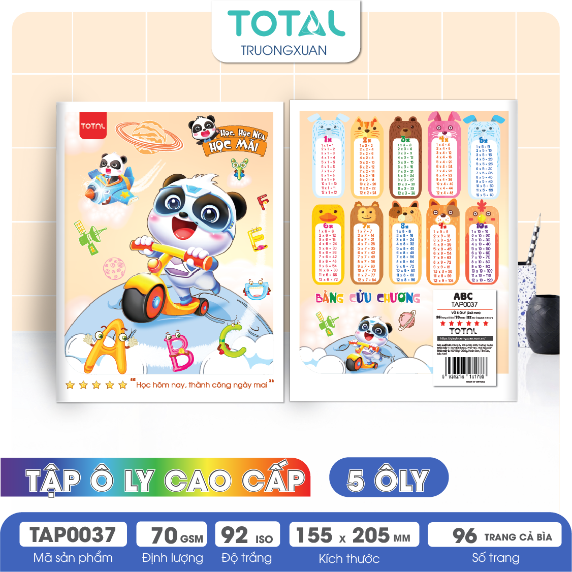 Tập vở oly Total ABC 96 trang 5 ôly
