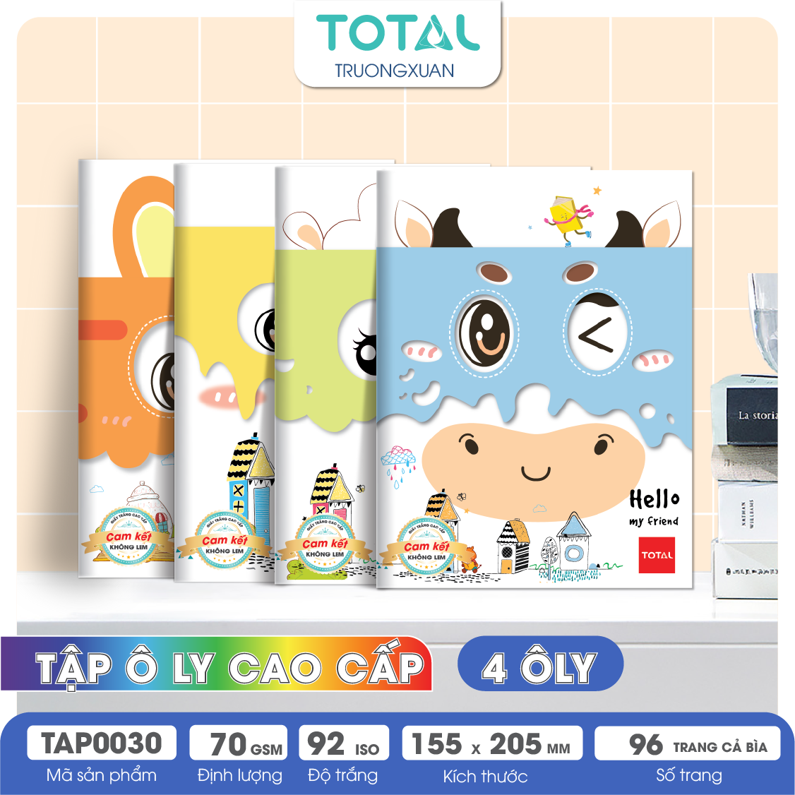 Tập vở oly Total My Friend 96 trang 4 ôly