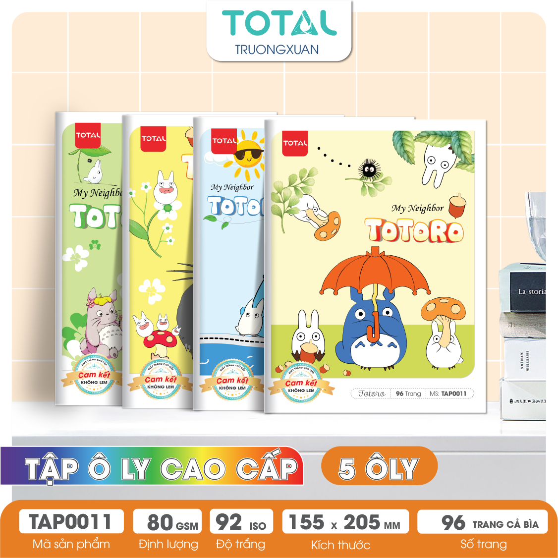 Tập vở oly Total TOTORO 96 trang 5 ôly