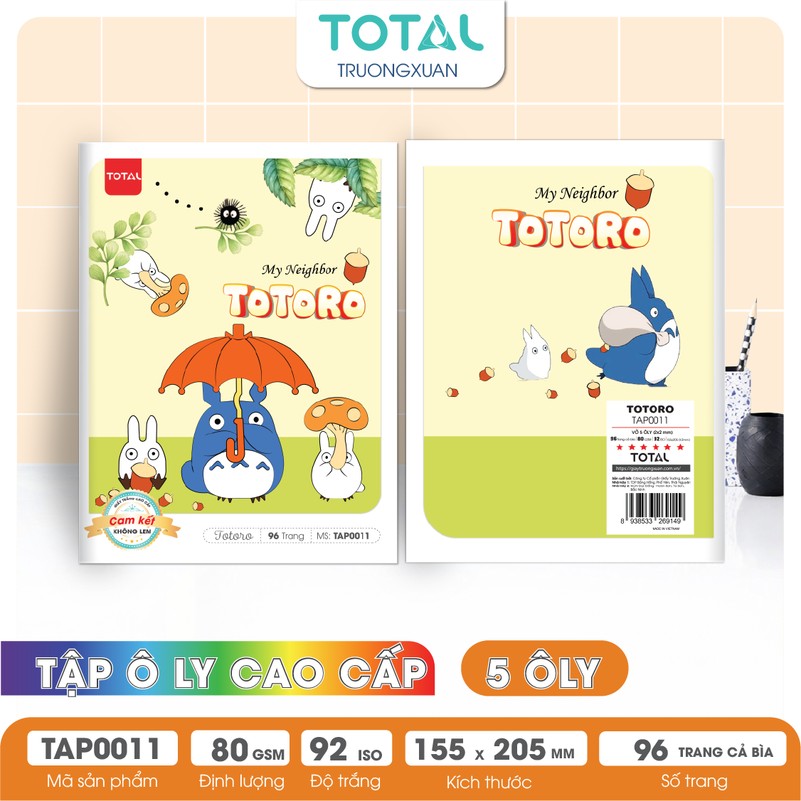 Tập vở oly Total TOTORO 96 trang 5 ôly
