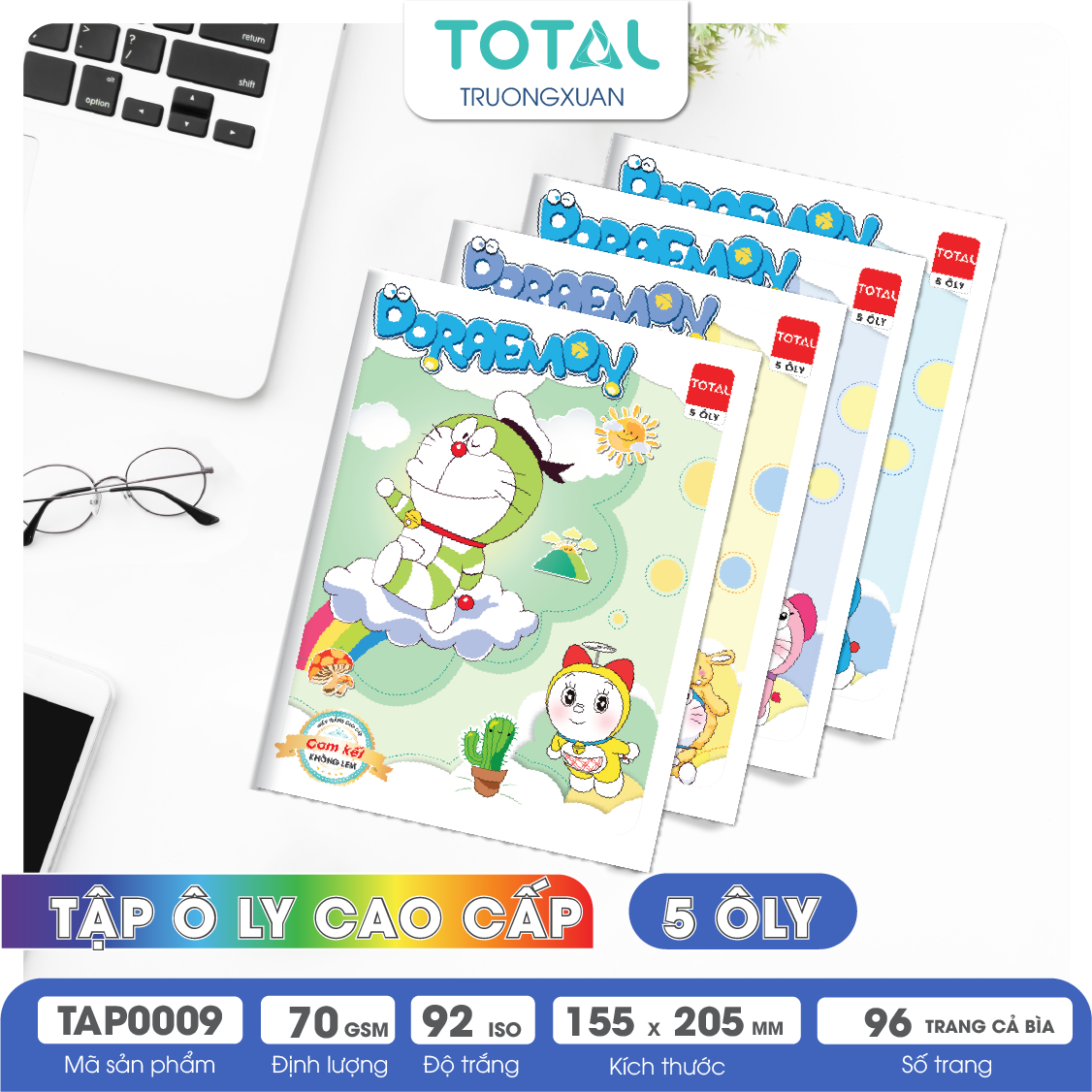 Tập vở oly Total DOREAMON 96 trang 5 ôly