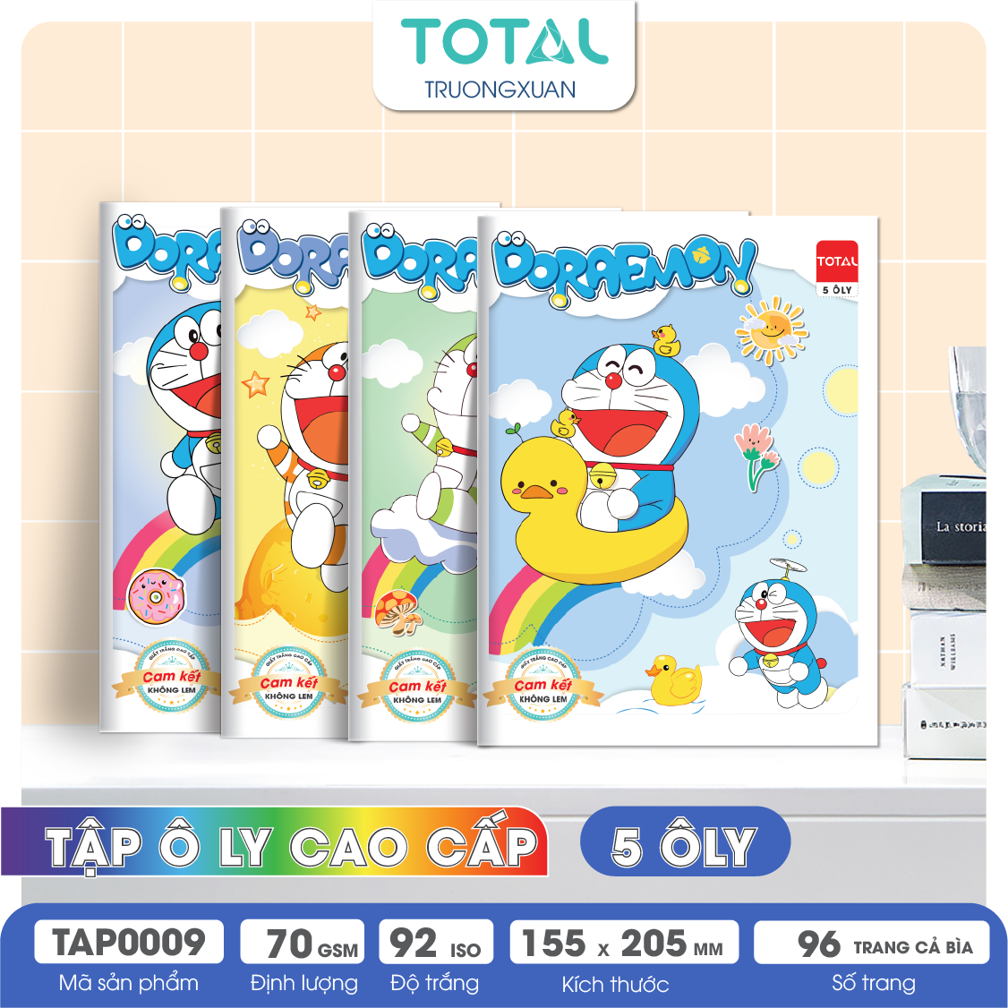 Tập vở oly Total DOREAMON 96 trang 5 ôly