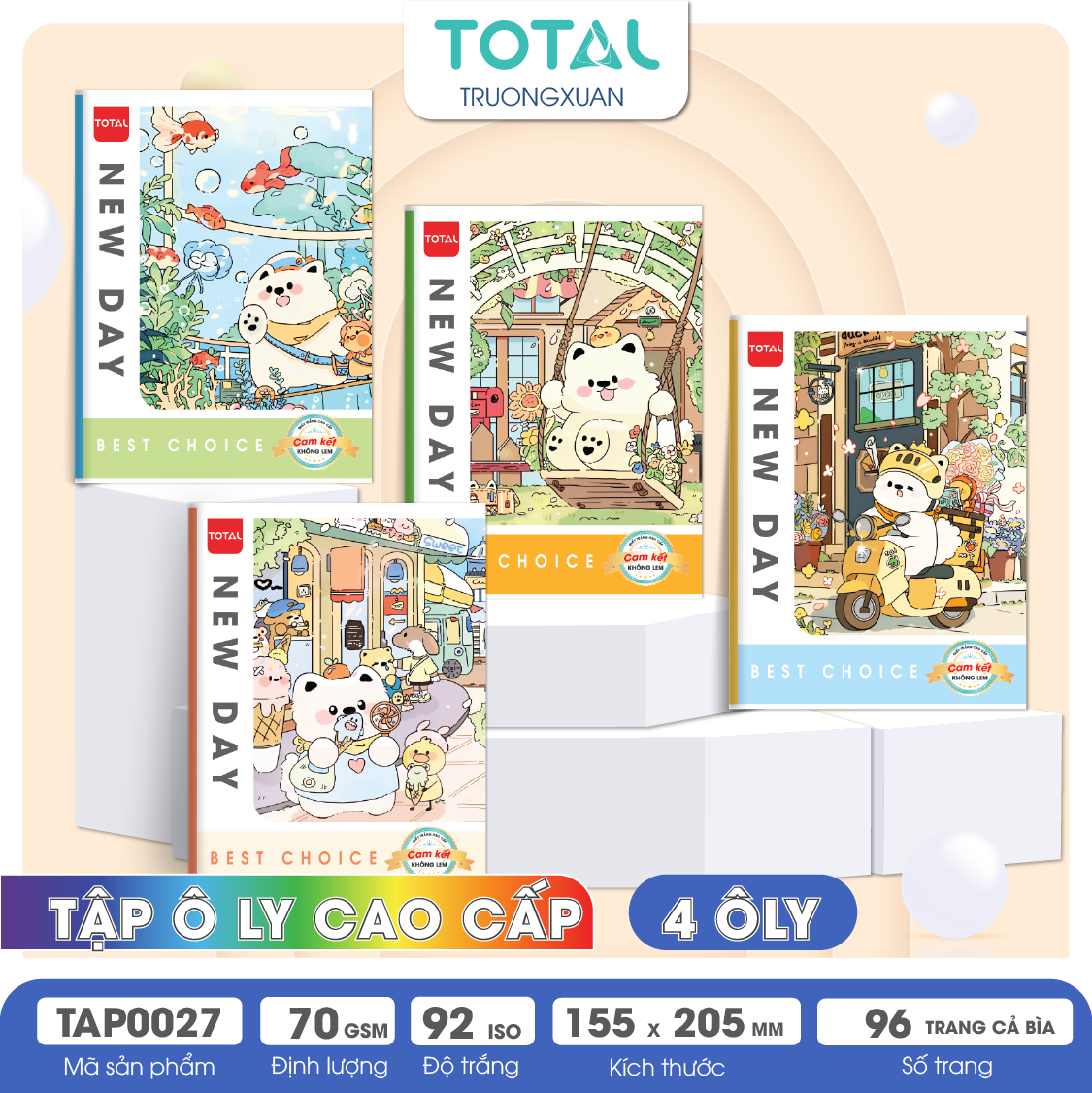 Tập vở oly Total New Day 96 trang 4 ôly