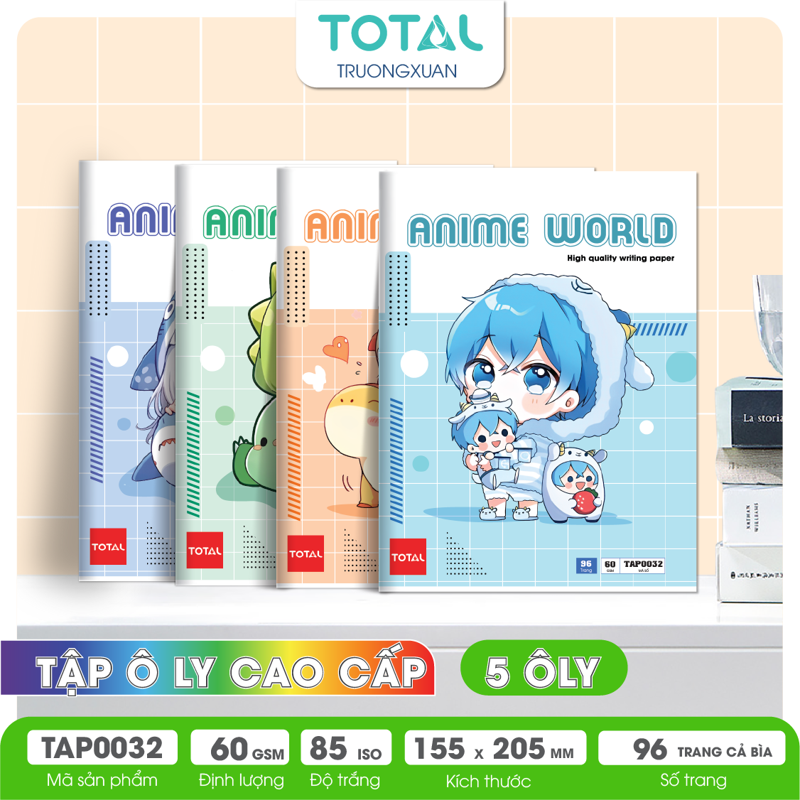 Tập vở oly Total ANIME WORLD 96 trang 5 ôly