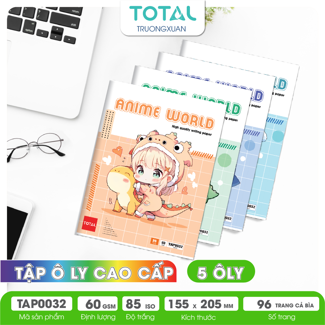 Tập vở oly Total ANIME WORLD 96 trang 5 ôly