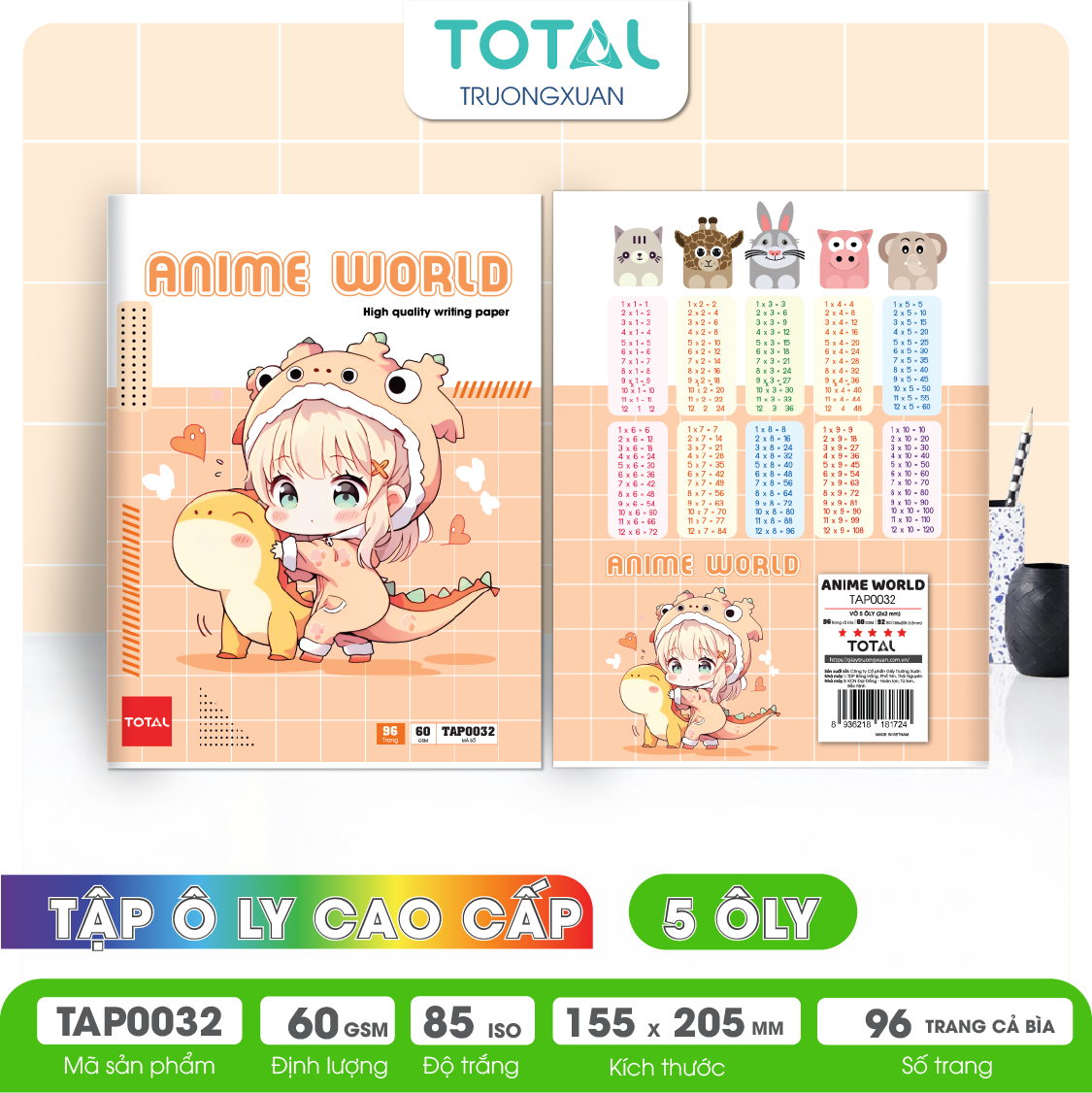 Tập vở oly Total ANIME WORLD 96 trang 5 ôly