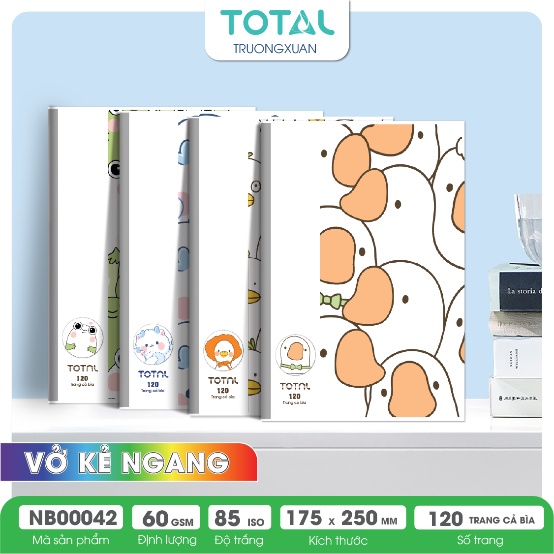 Vở kẻ ngang Total Happy Days 120 trang