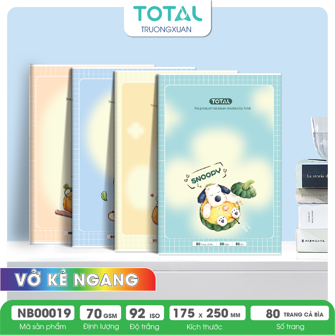 Vở kẻ ngang Total Puppy.2 80 trang