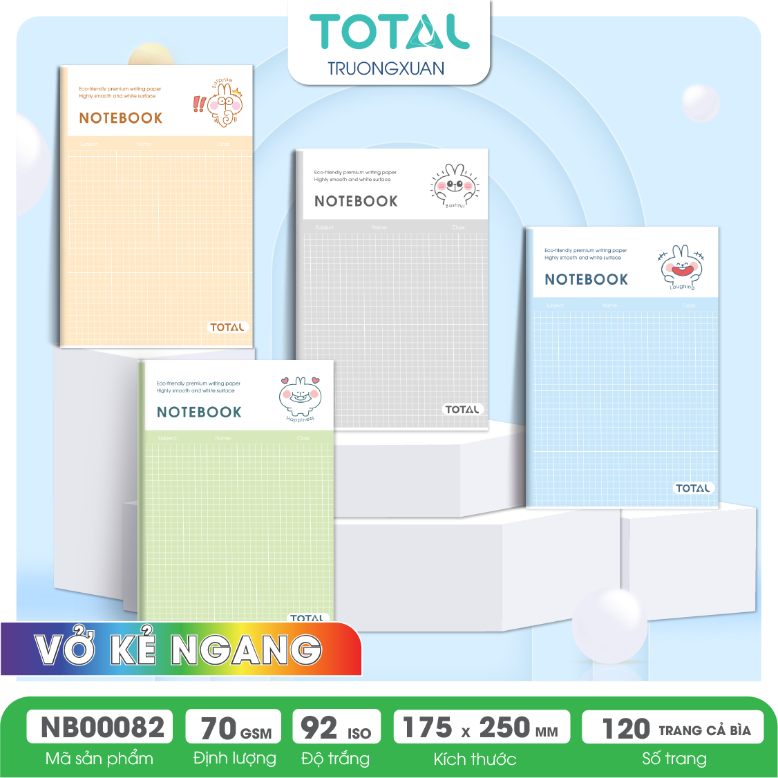 Vở kẻ ngang Total MOODS 120 trang