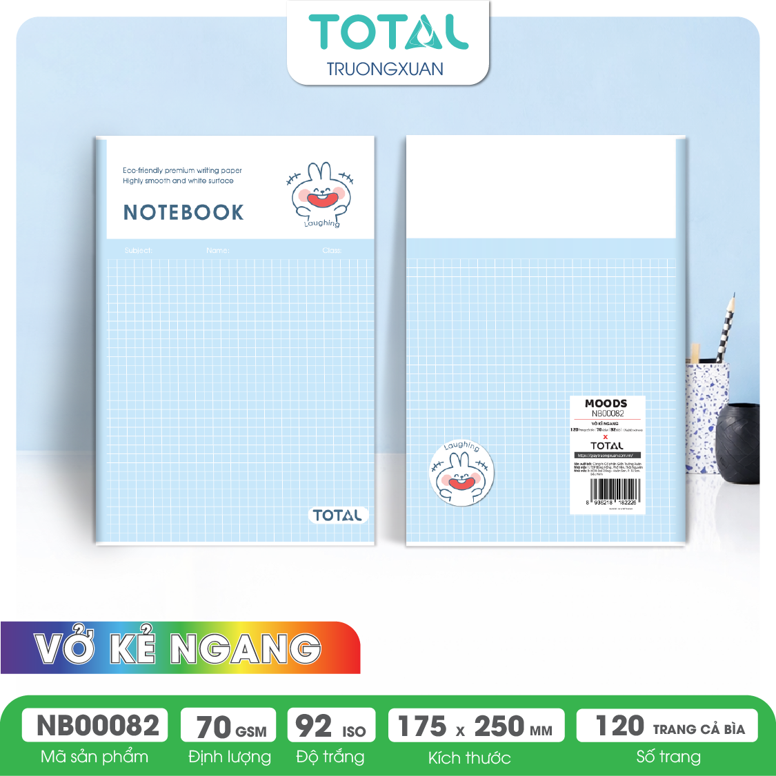 Vở kẻ ngang Total MOODS 120 trang