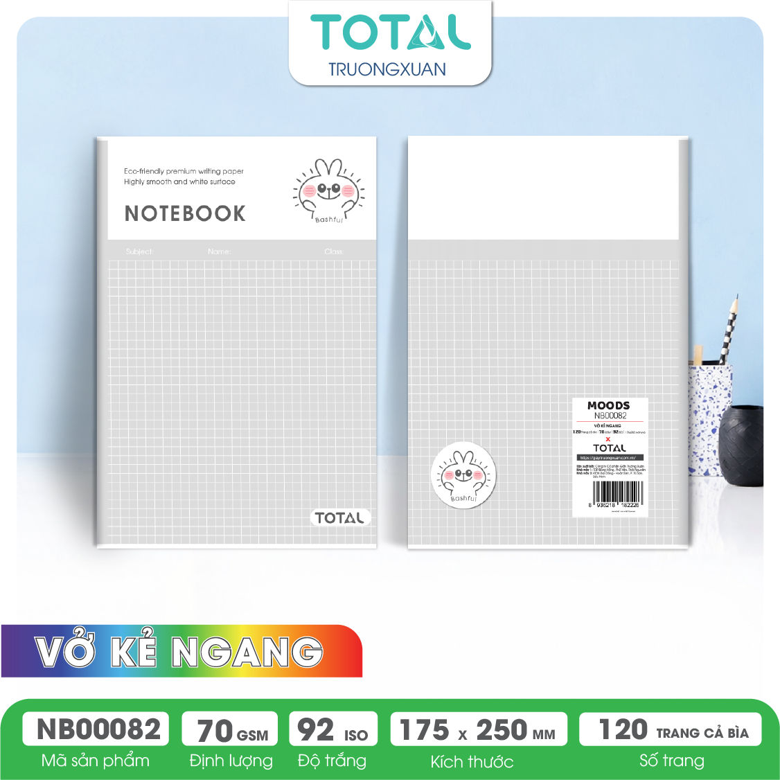 Vở kẻ ngang Total MOODS 120 trang