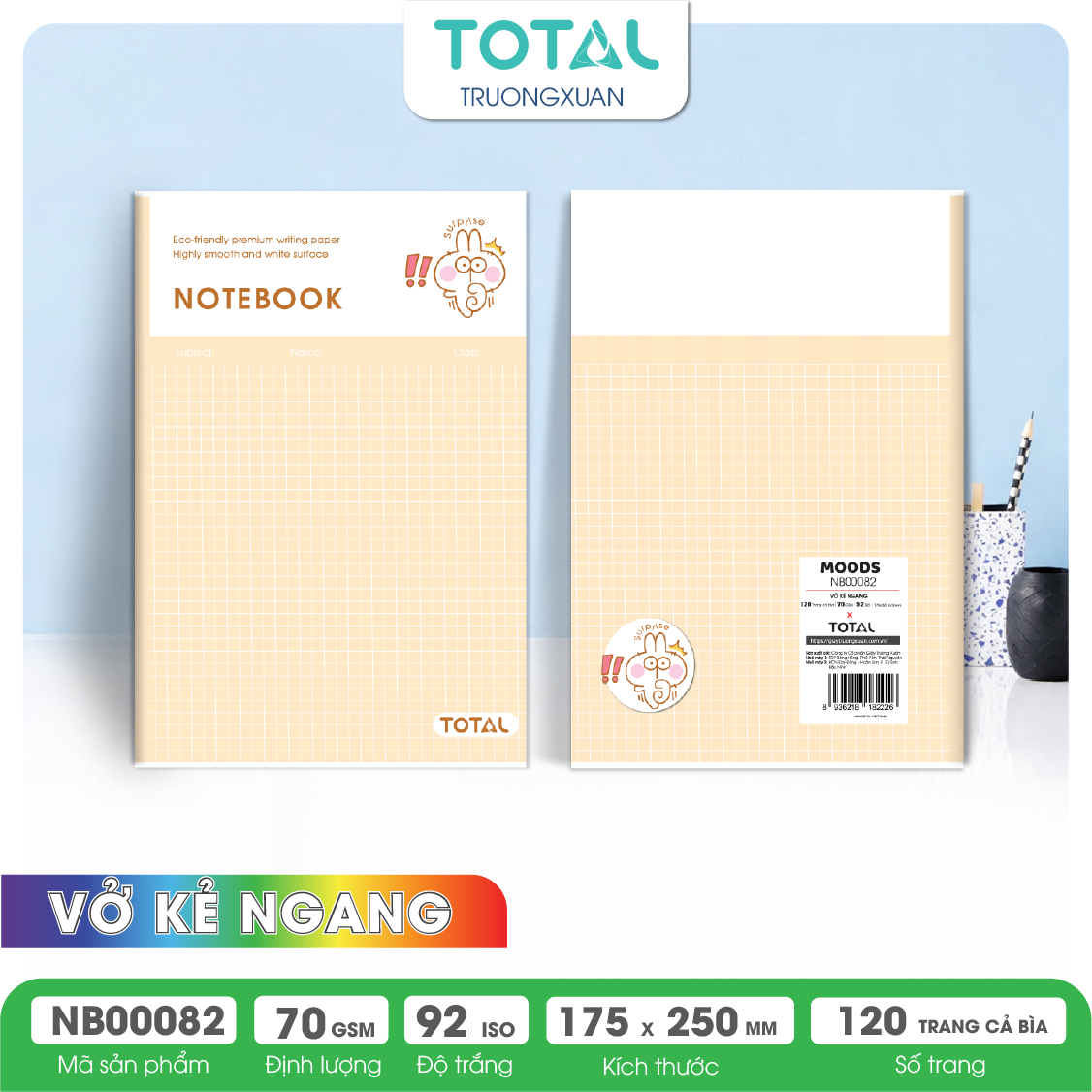 Vở kẻ ngang Total MOODS 120 trang