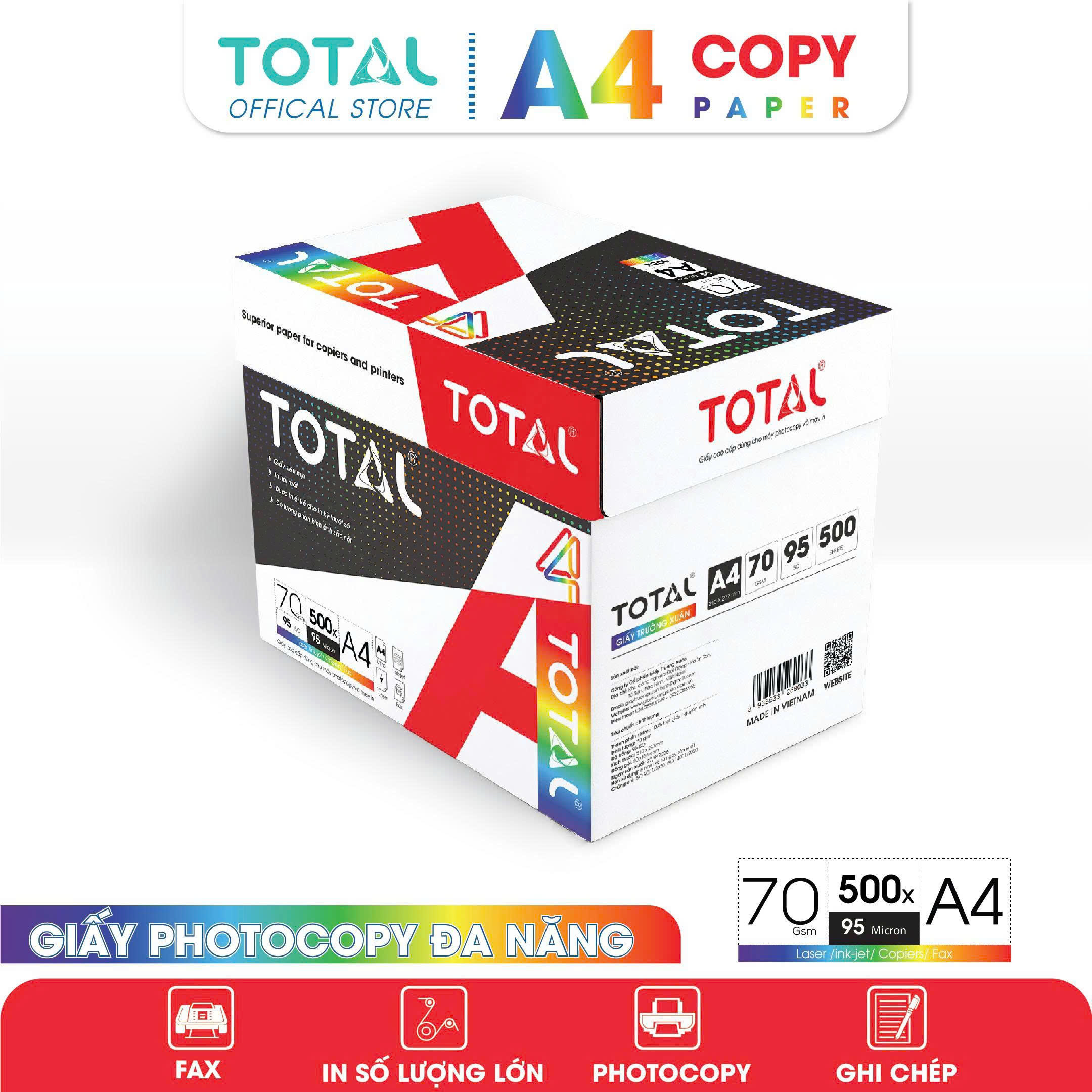 Giấy A4 TOTAL 70gms Thùng