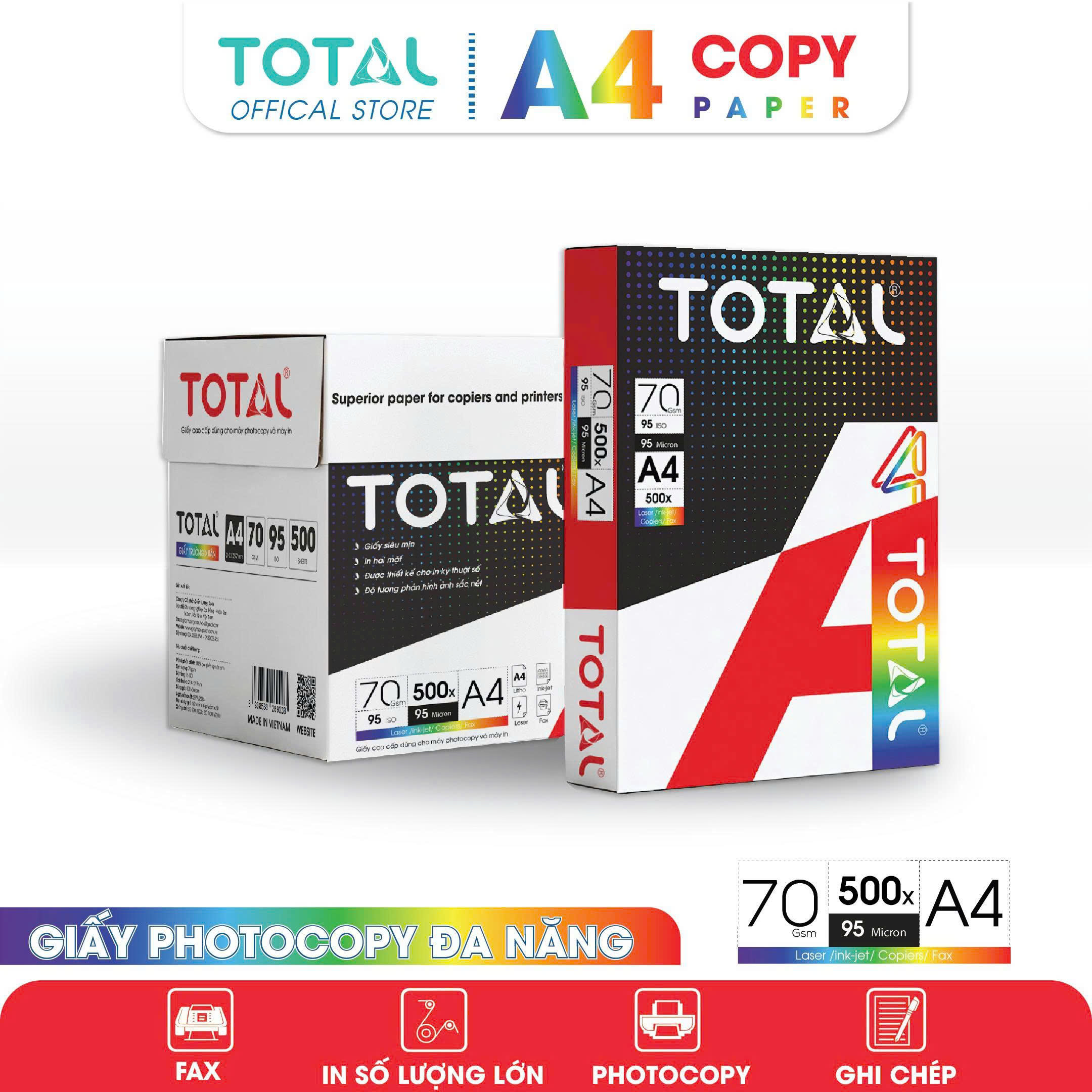 Giấy A4 TOTAL 70gms Thùng