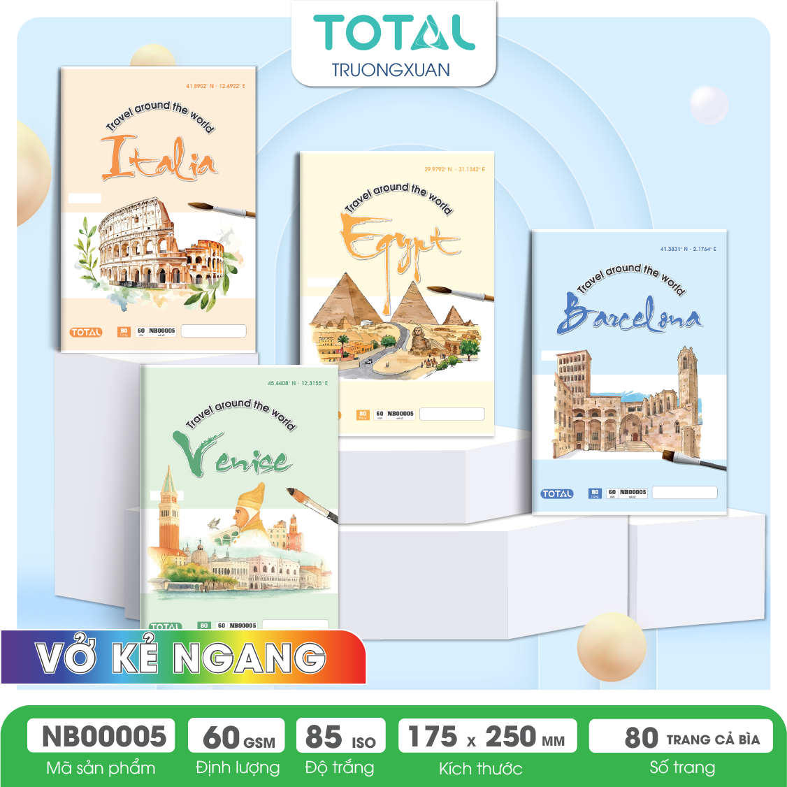 Vở kẻ ngang Total The City Series 80 trang