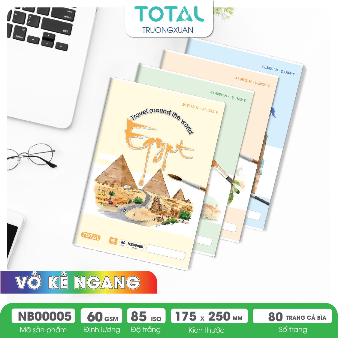 Vở kẻ ngang Total The City Series 80 trang