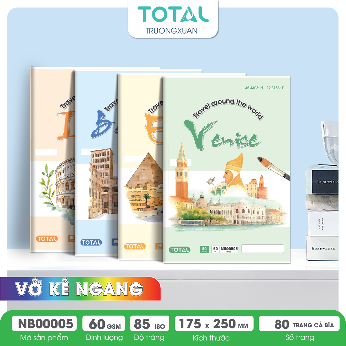 Vở kẻ ngang Total The City Series 80 trang