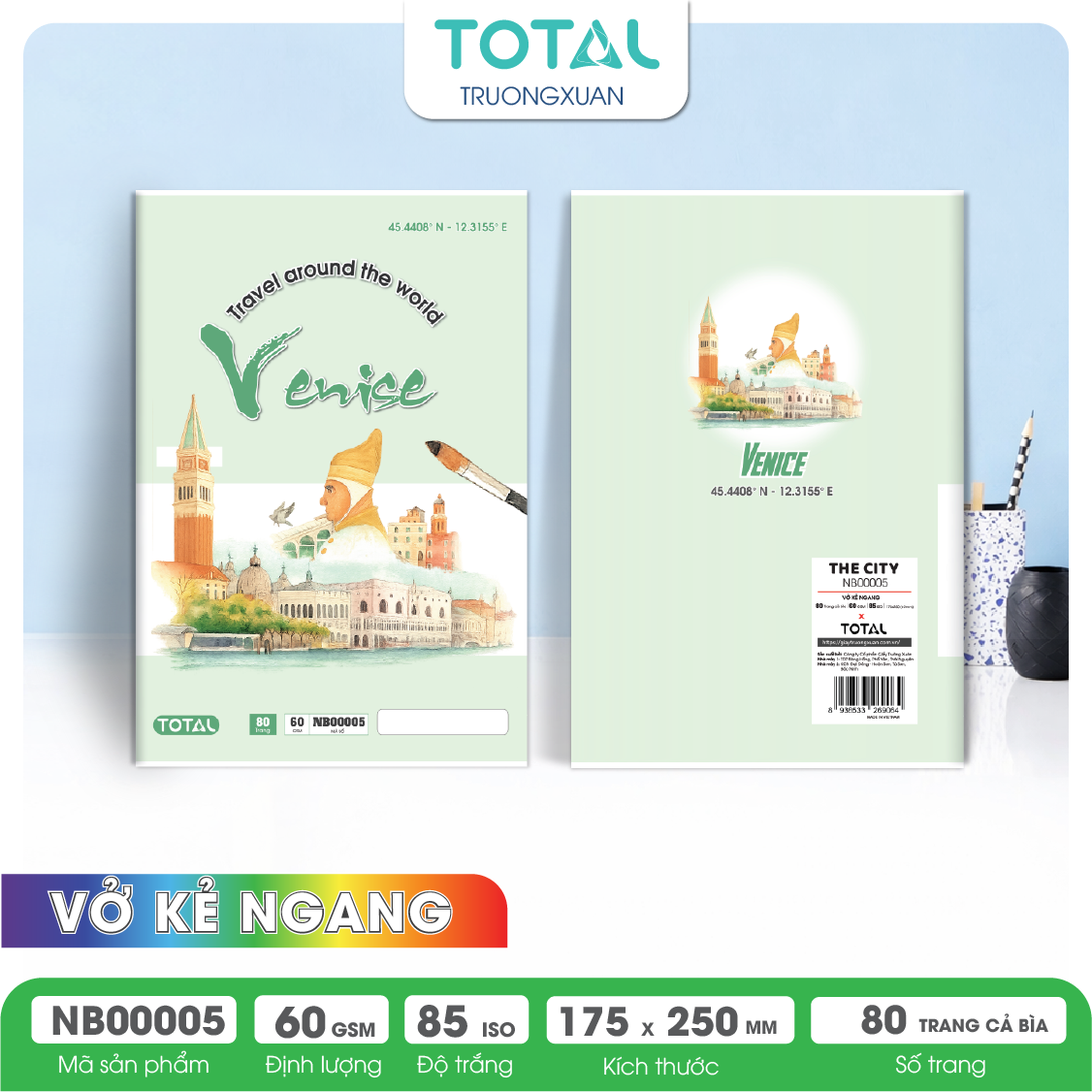 Vở kẻ ngang Total The City Series 80 trang