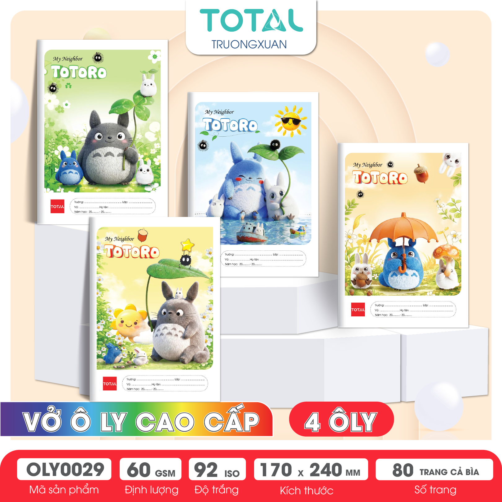 Vở oly Total Totoro 80 trang 4 ôly