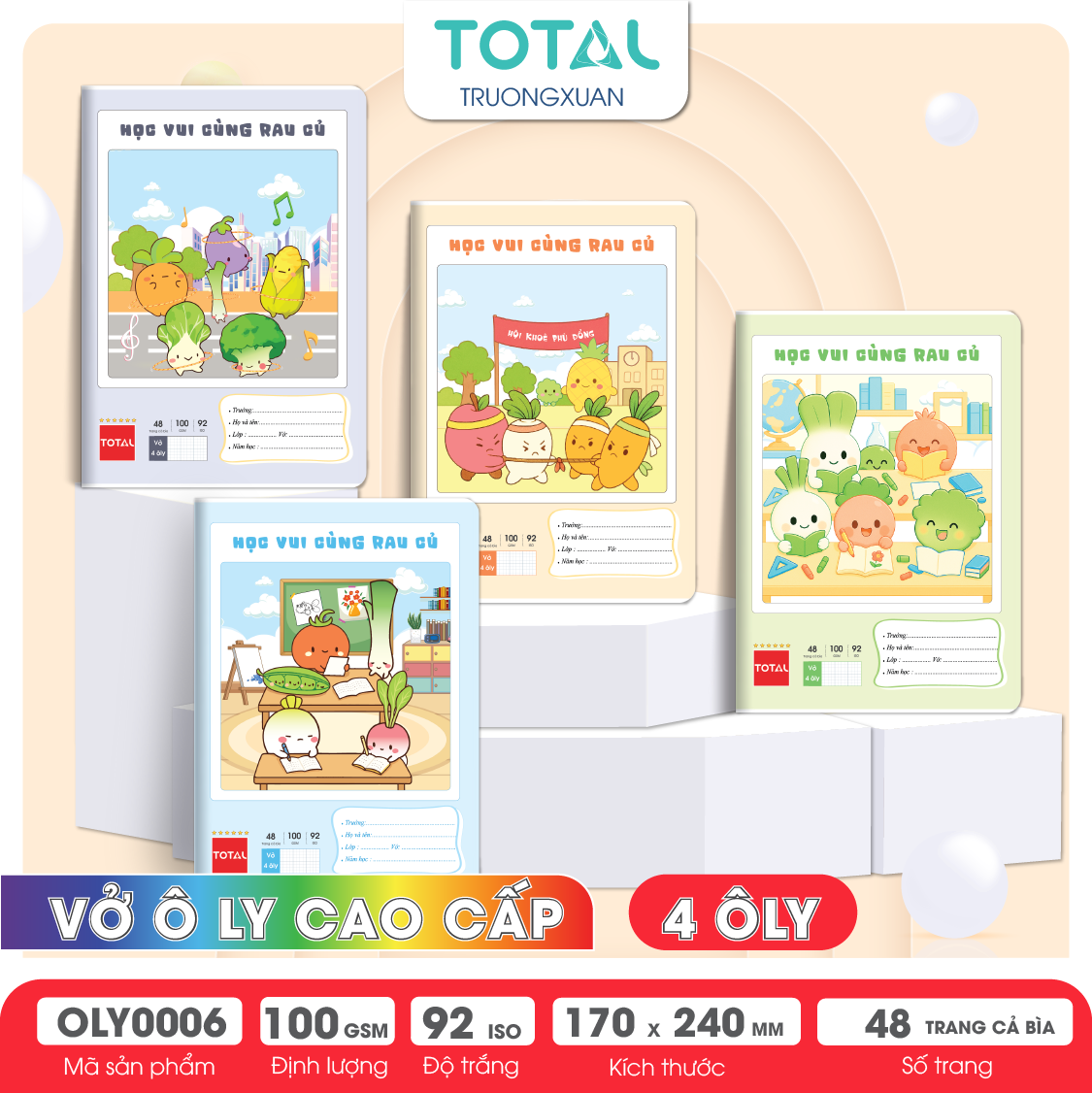 Vở oly Total Classmaté 48 trang 4 ôly