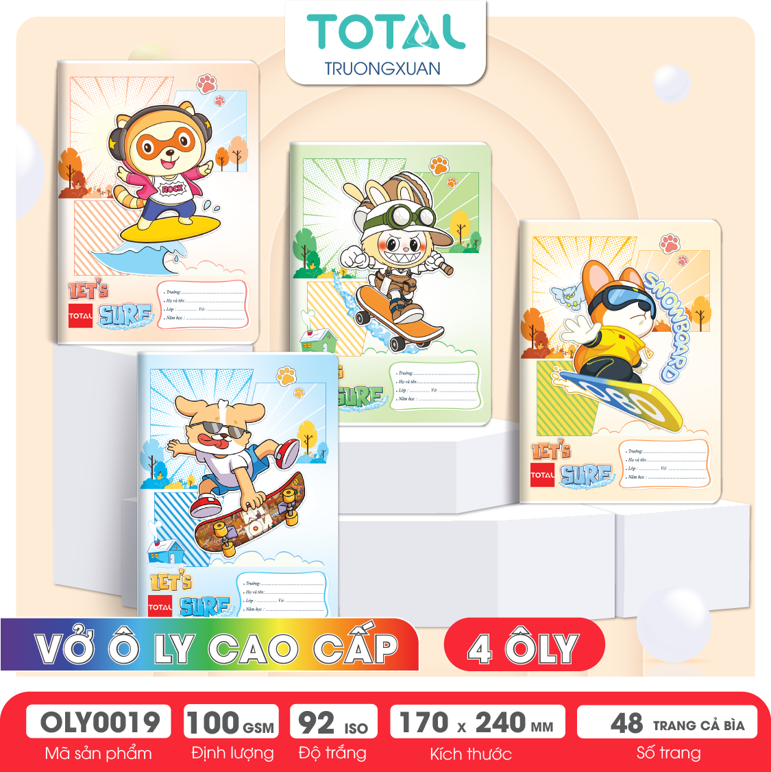 Vở oly Total Sport 48 trang 4 ôly