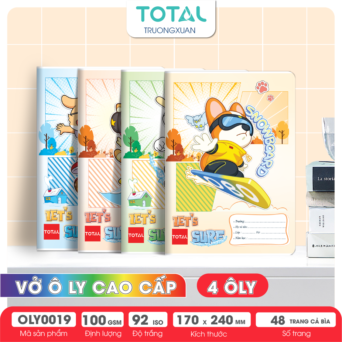 Vở oly Total Sport 48 trang 4 ôly